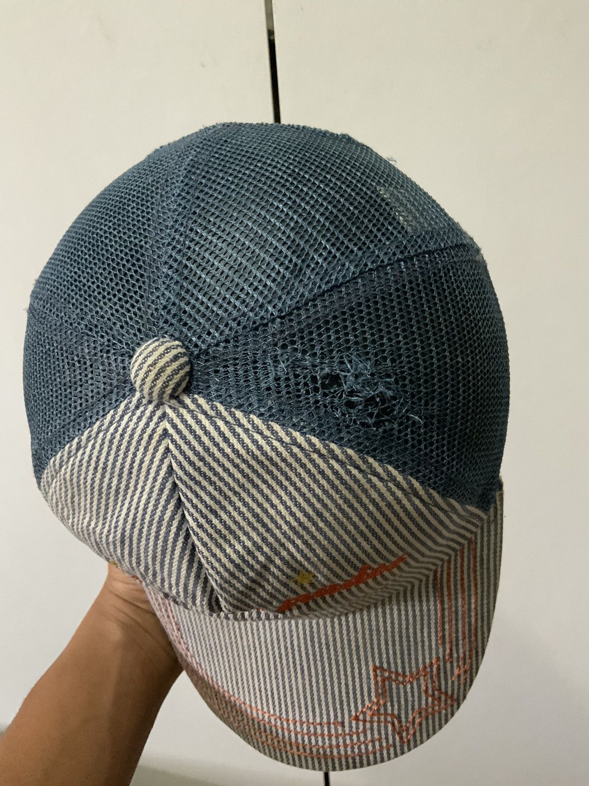 Japanese Brand Jack of all made workers hickory Trucker Hat Size ONE SIZE - 7 Thumbnail