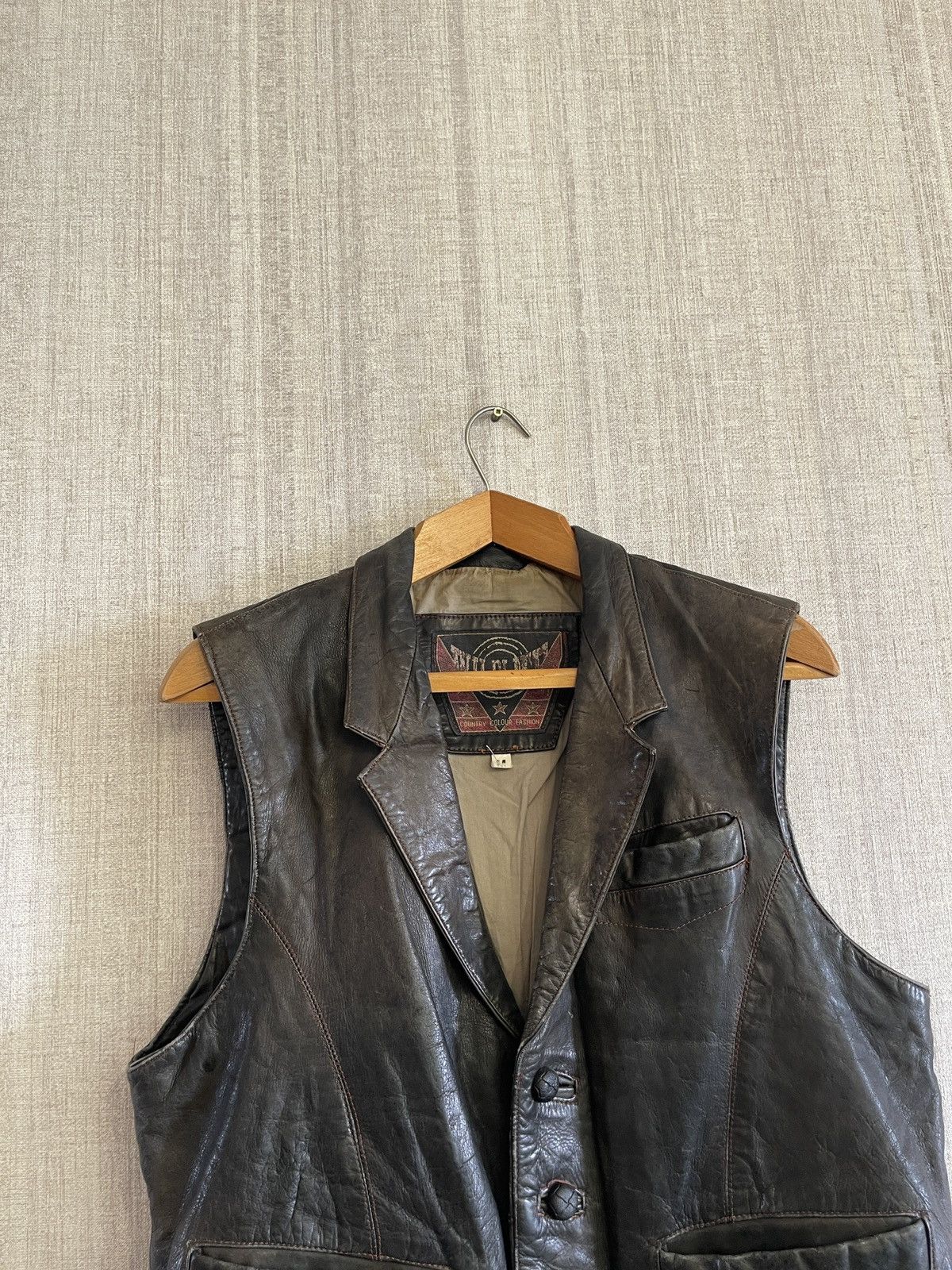 Vintage Vintage leather bikers vest Size US M / EU 48-50 / 2 - 2 Thumbnail