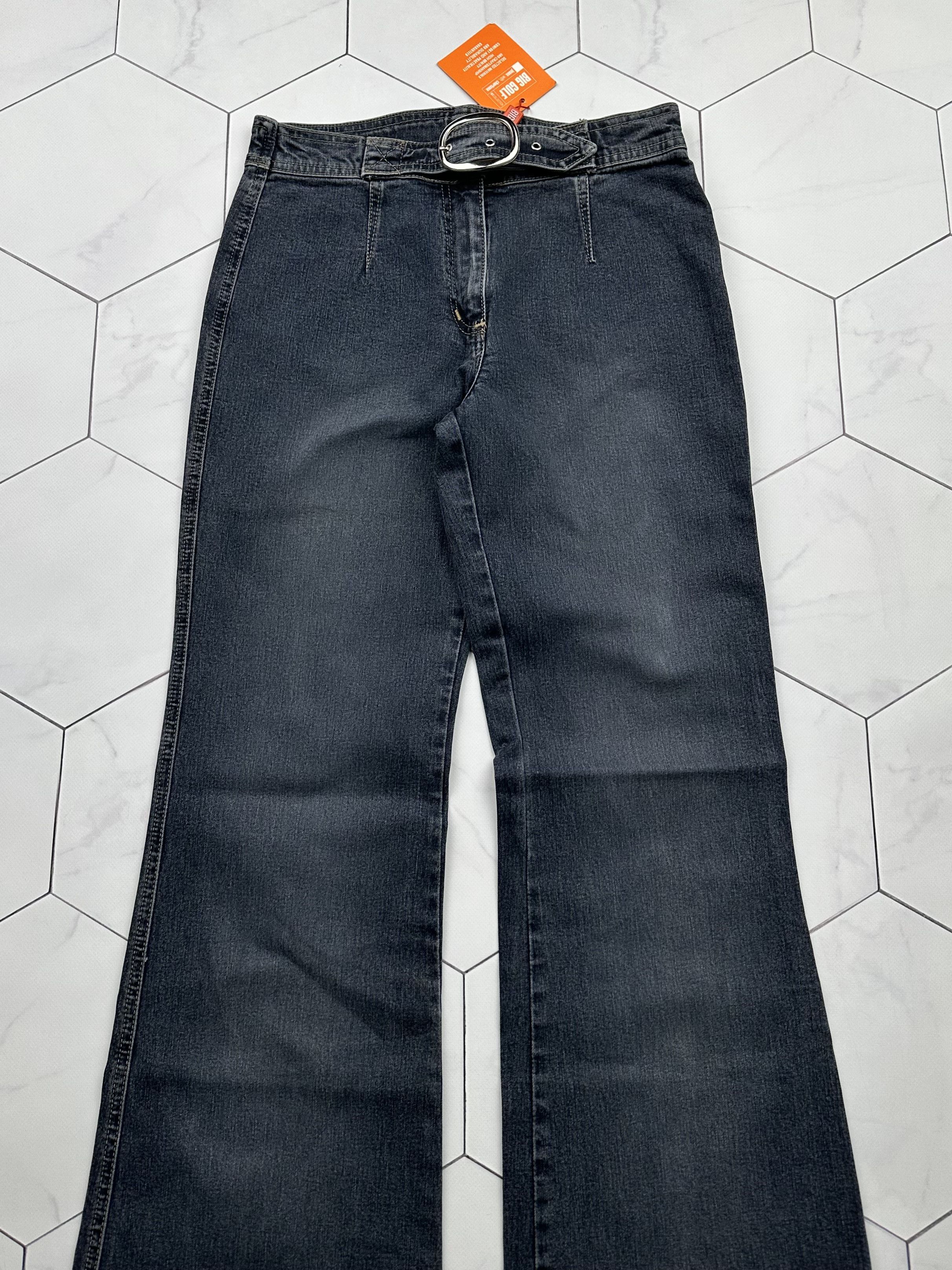 Japanese Brand Vintage Belt Flare Jeans E2 Size 25" / US 0 / IT 36 - 2 Thumbnail