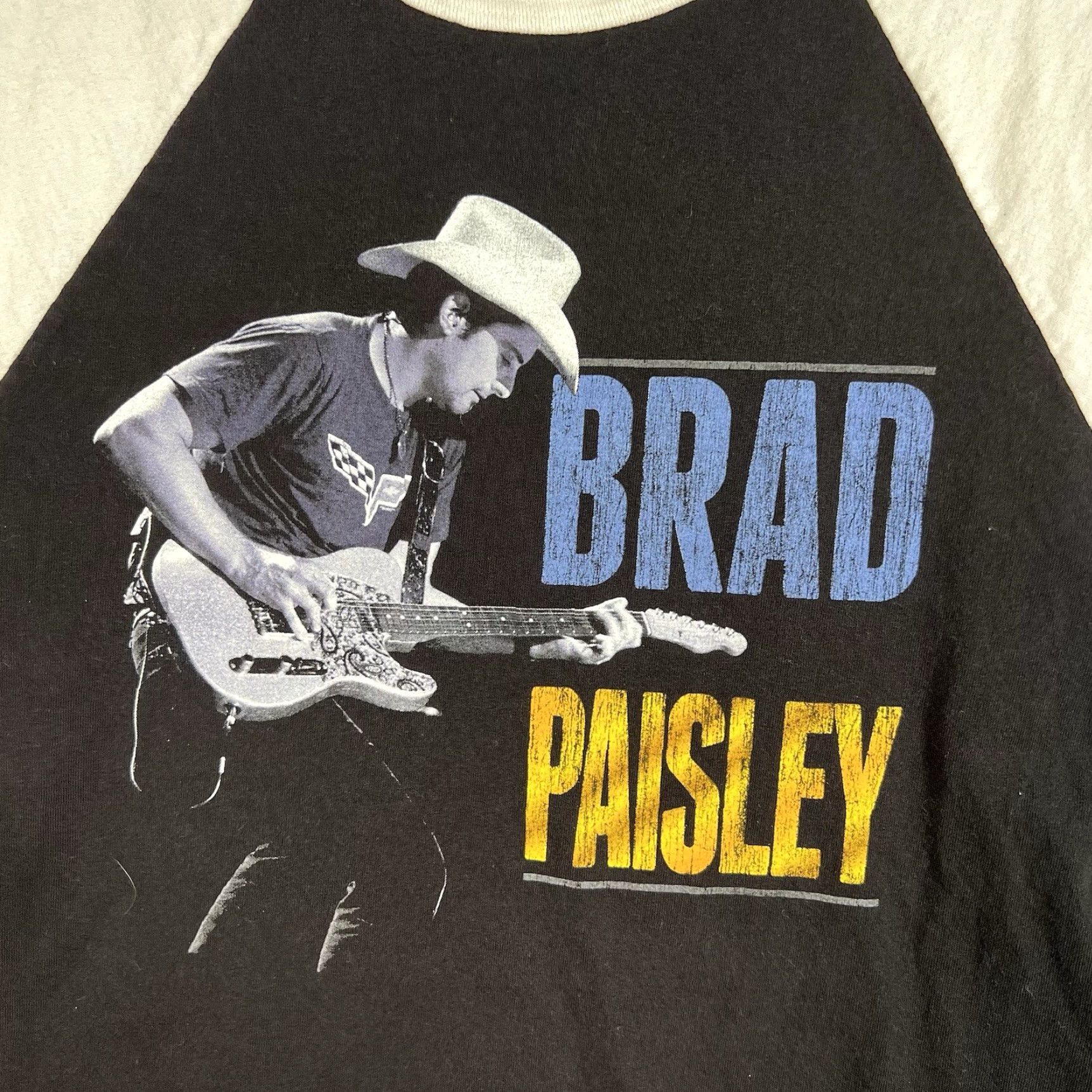 Vintage VINTAGE Brad Paisley 2014 Tour T-Shirt Adult Medium Black White 3/4 Sleeve Mens Size US M / EU 48-50 / 2 - 5 Thumbnail