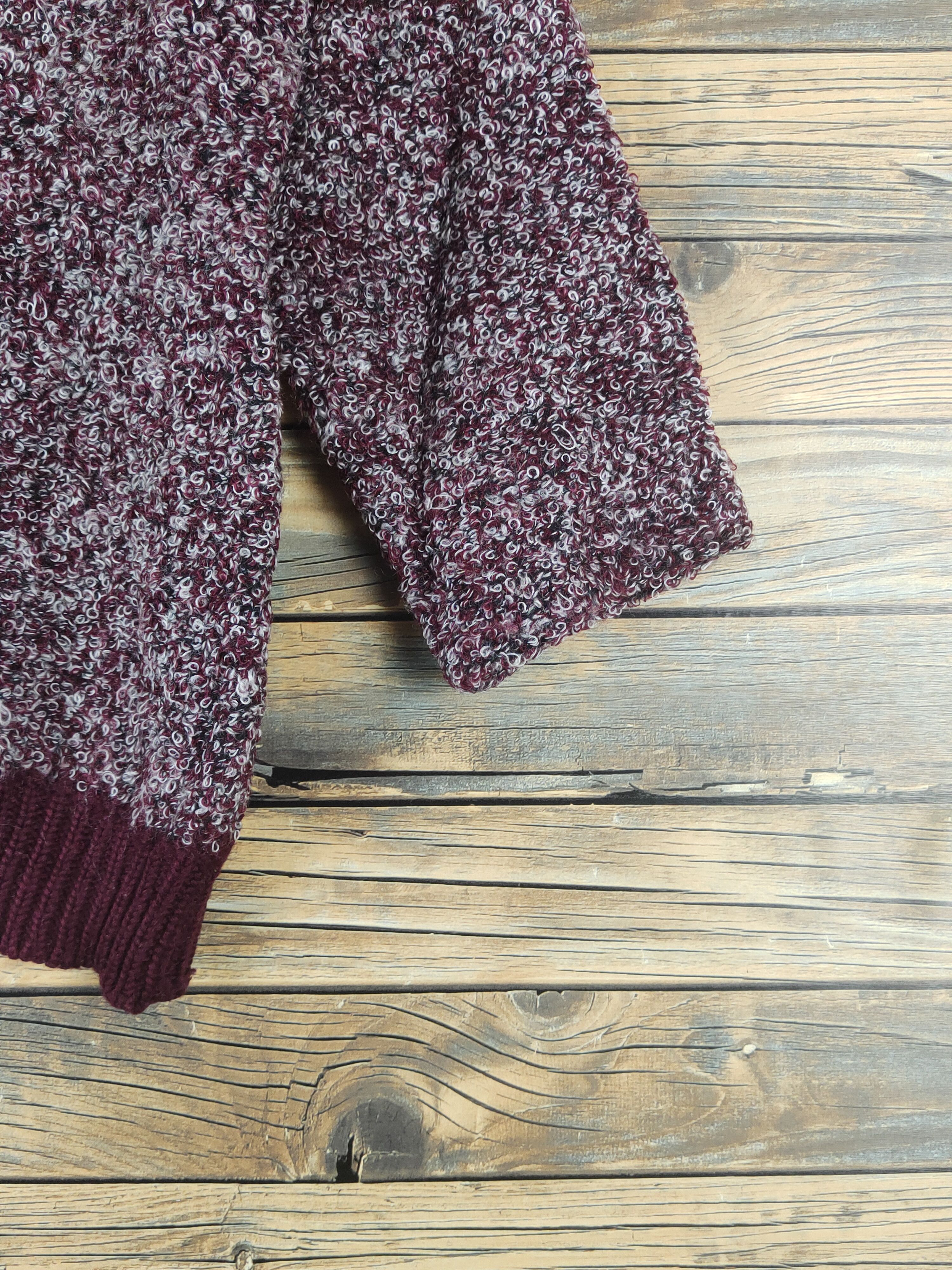 Aran Isles Knitwear × Japanese Brand × Vintage Japanese Brand Maroon Knitwear Sweaters #W1532 Size S / US 4 / IT 40 - 6 Thumbnail