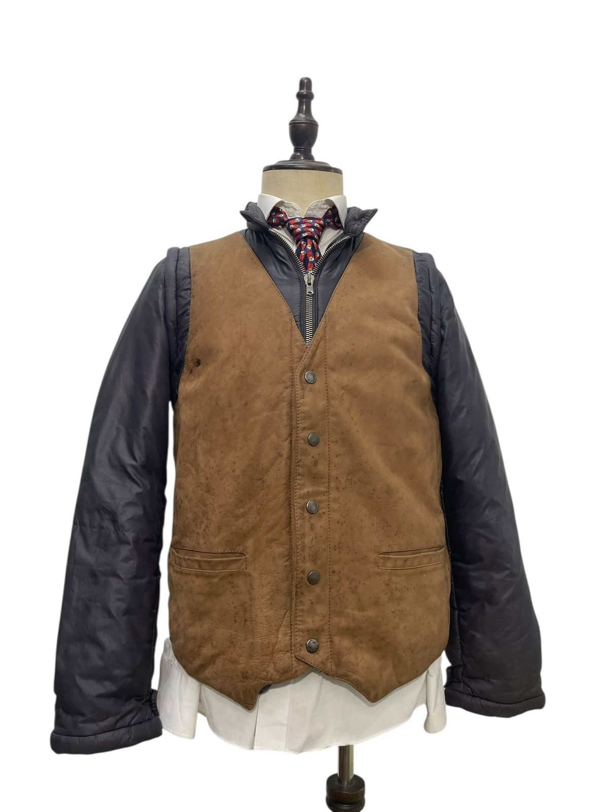 Maison Margiela AW03/04 Martin Margiela Padded Nylon Leather Jacket 7🟩0 Size US M / EU 48-50 / 2 - 1 Thumbnail