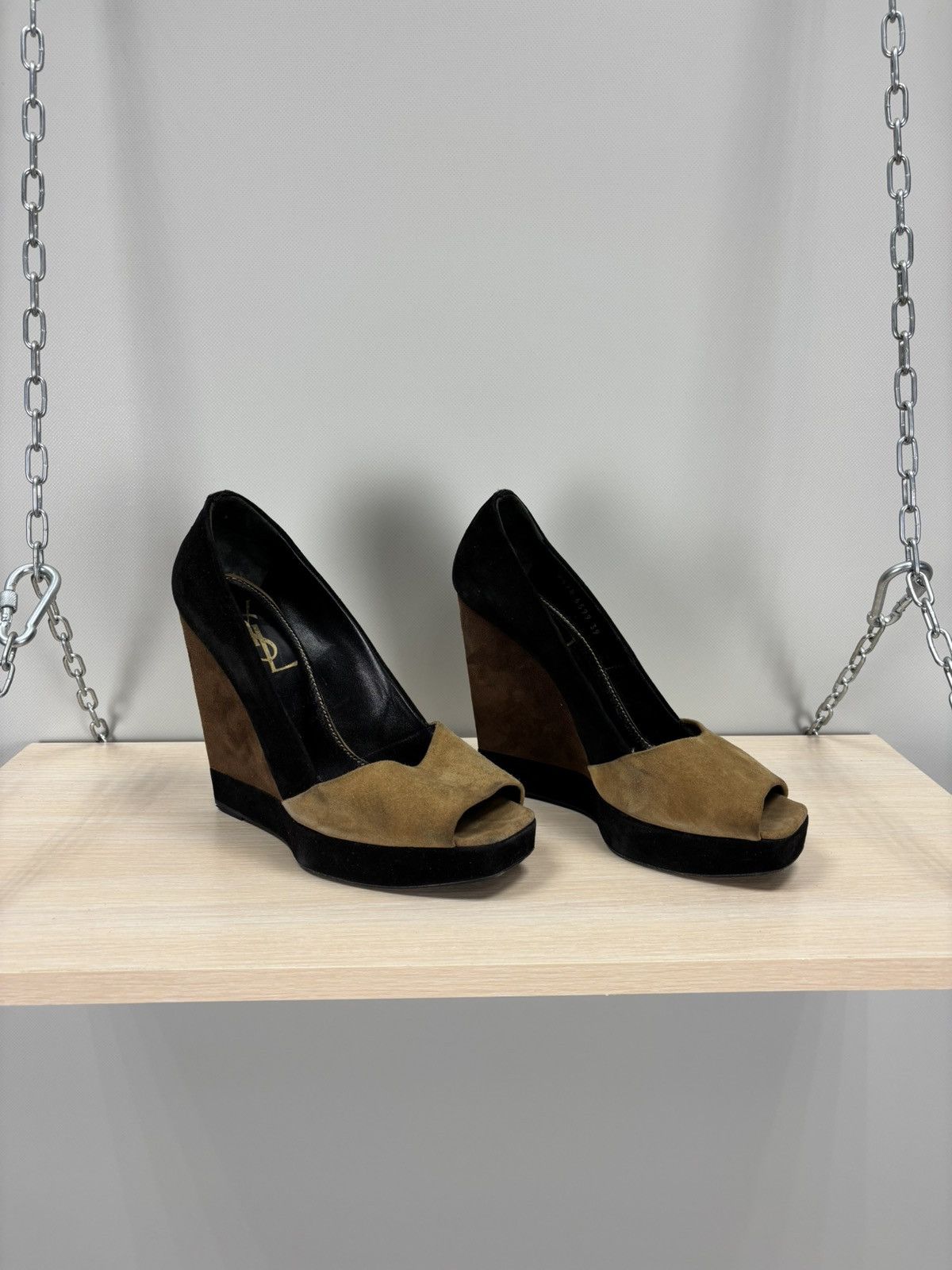 Saint Laurent Paris × Yves Saint Laurent Womens heels Yves Saint Laurent Size 39 Color Brown/Black Size US 9 / IT 39 - 2 Thumbnail