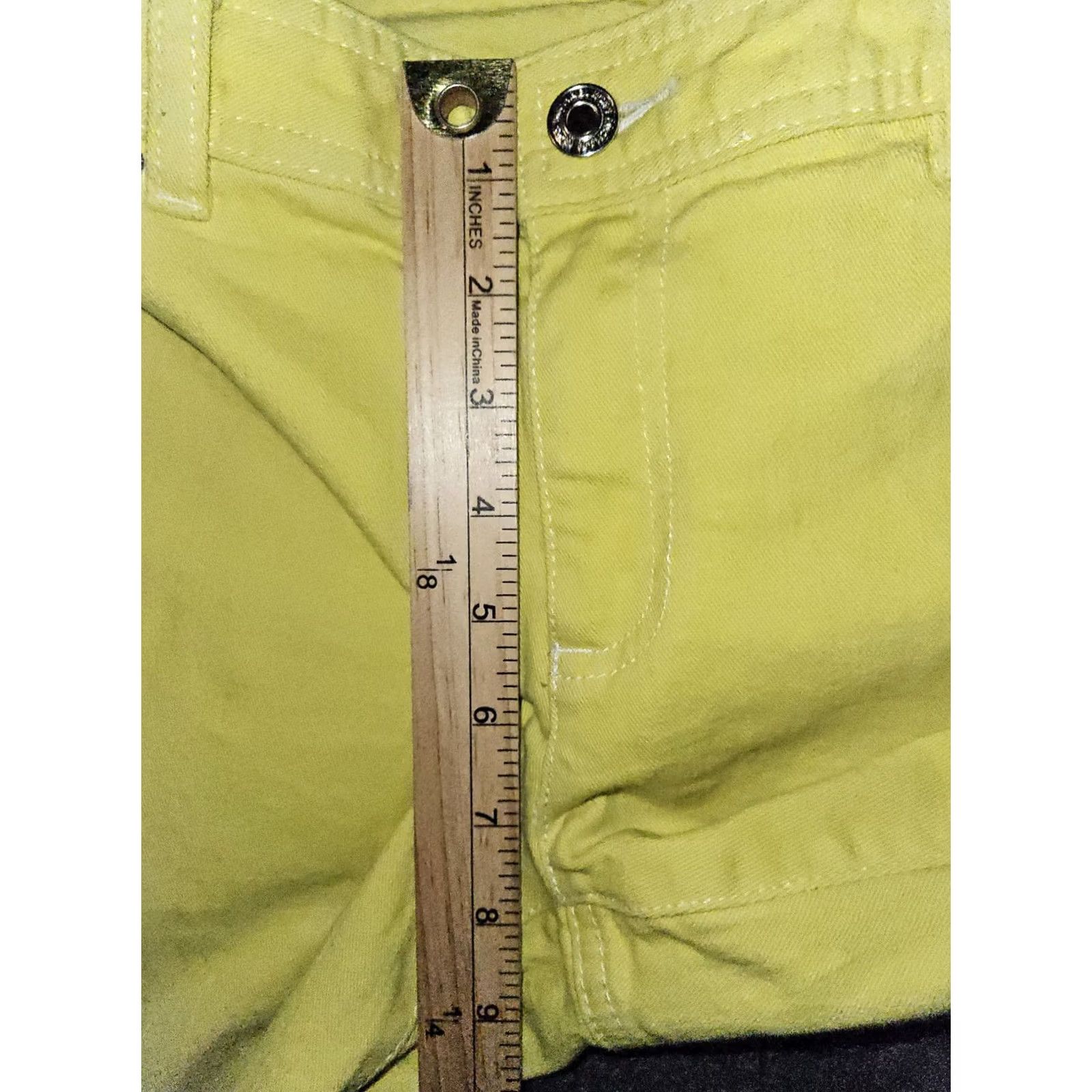 Michael Kors VINTAGE Michael Kors Slim Straight Leg Jeans Women's 6 Yellow Low Rise Stretch City Jeans Size 28" / US 6 / IT 42 - 5 Thumbnail