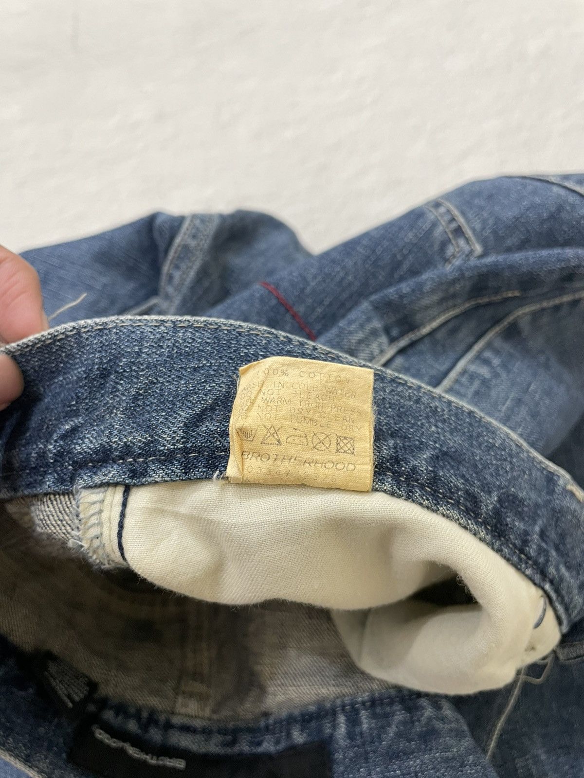 Japanese Brand 2000s Brotherhood Patchwork Wide Leg Jeans Y2K Distressed Size US 38 / EU 54 - 7 Thumbnail