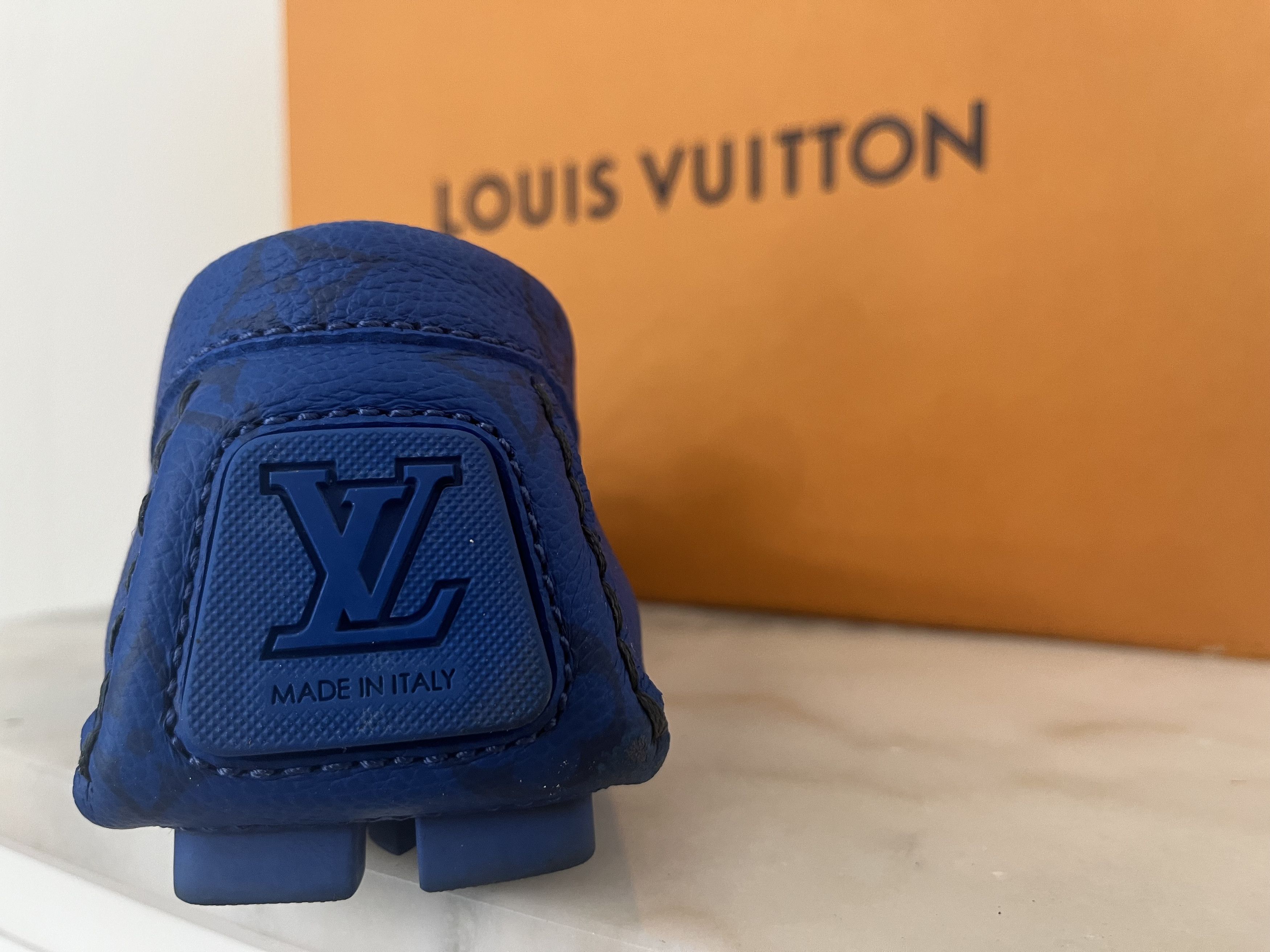 Louis Vuitton Louis Vouitton Driver Mocassins (Azul Blue) Size US 8 / EU 41 - 8 Thumbnail