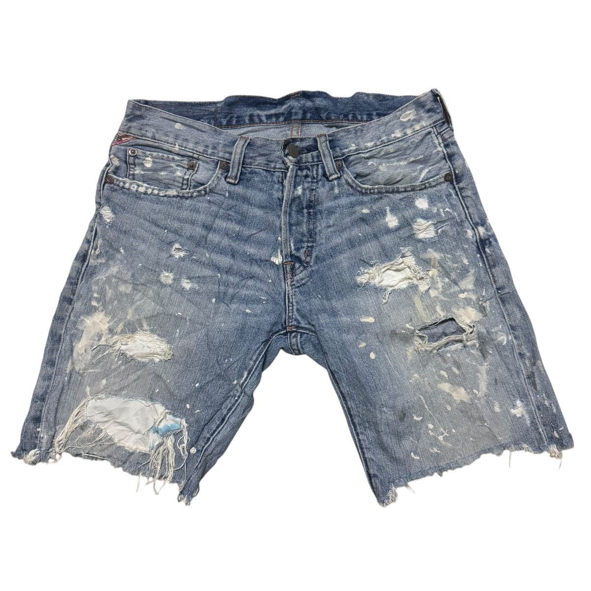 Denim & Supply Ralph Lauren × Polo Ralph Lauren Distressed Shorts Denim Size US 28 / EU 44 - 1 Thumbnail