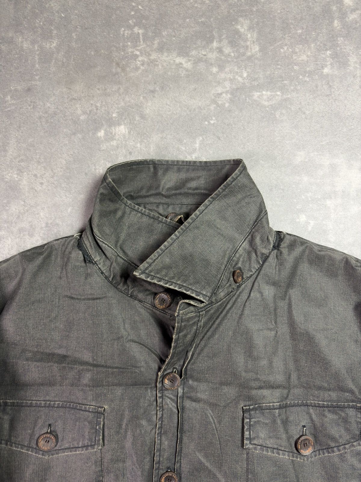 Roberto Cavalli 00s Class Roberto Cavalli Waxed Back Embroidery Jacket Coat Size US XL / EU 56 / 4 - 8 Thumbnail