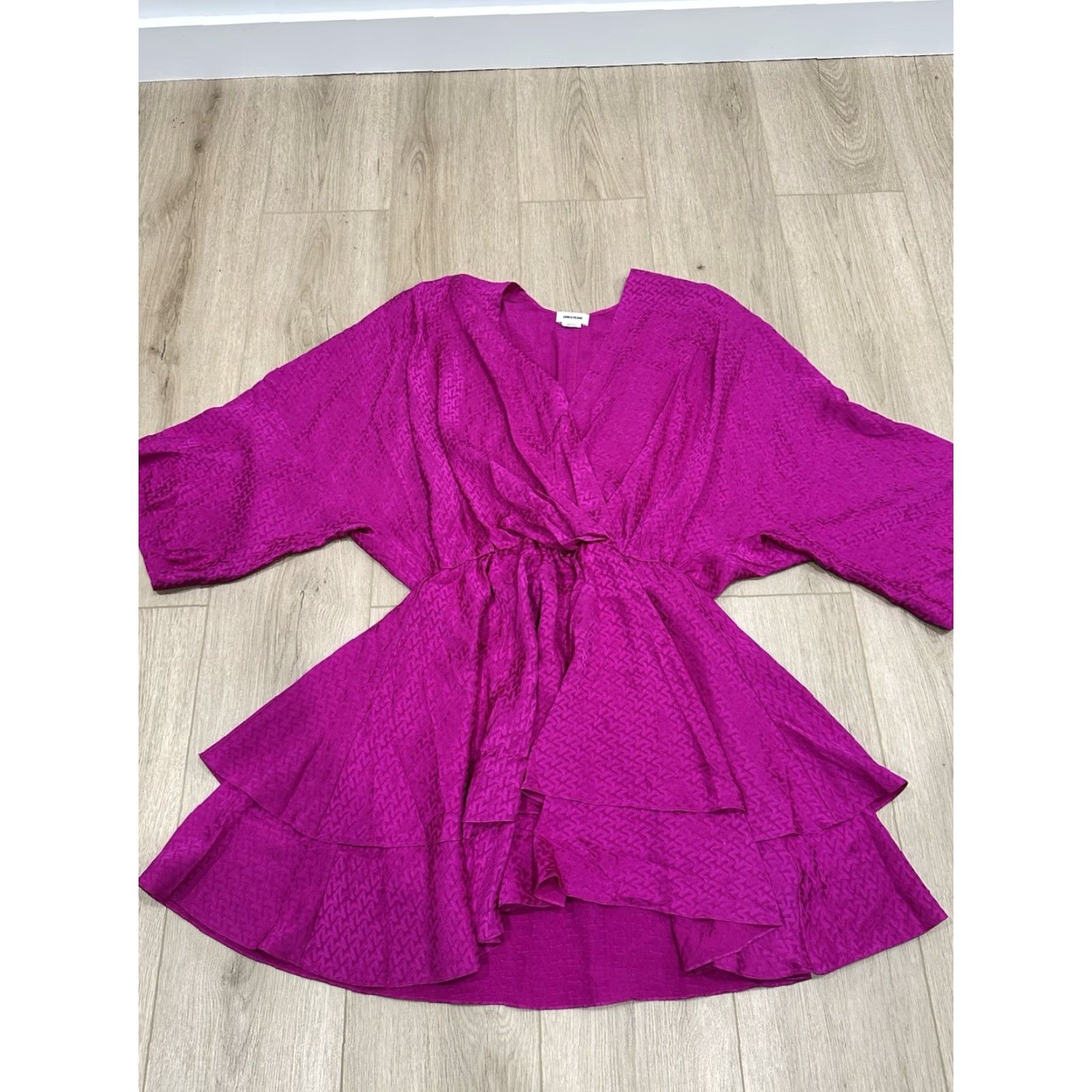 Zadig & Voltaire Zadig & Voltaire Hailey Jac ZV Silk Dress XS Pink Dress A-Line Knee Length Long Sleeve V-Neck Women Mens? Wait. Size XS / US 0-2 / IT 36-38 - 3 Thumbnail