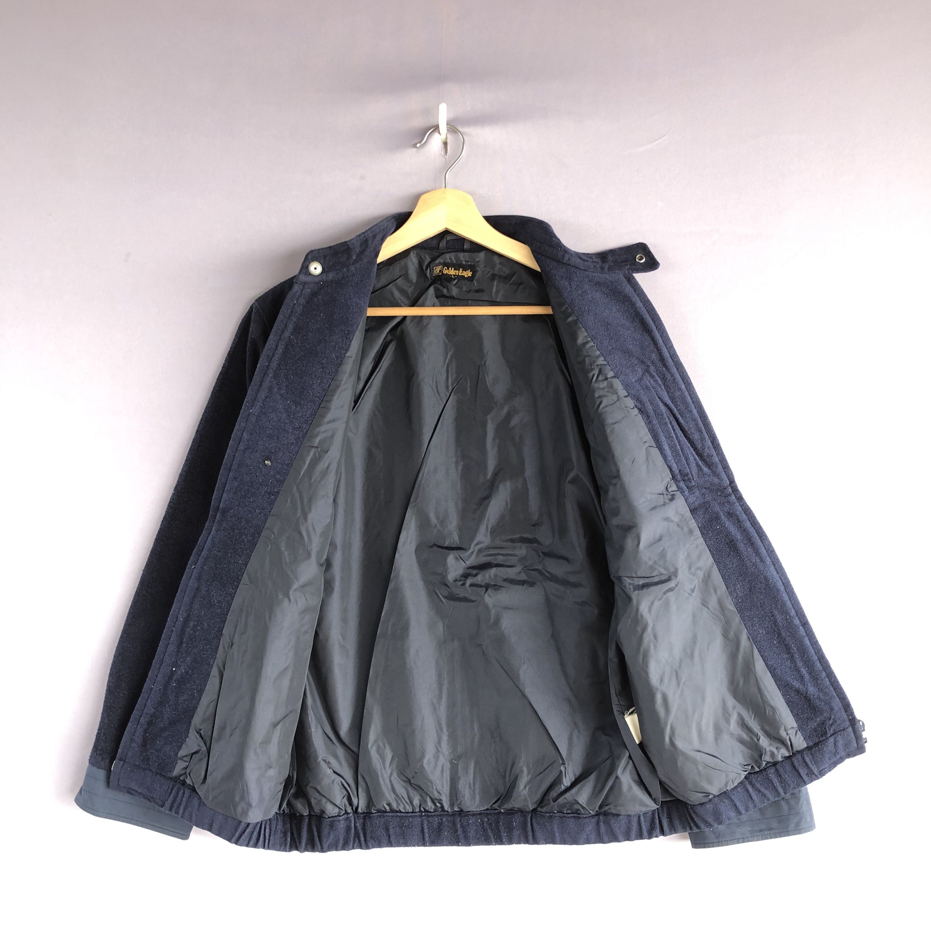 Japanese Brand × Vintage Vintage Golden Eagle Wool Zipper Jacket Motorcycle Jacket Size US S / EU 44-46 / 1 - 5 Thumbnail