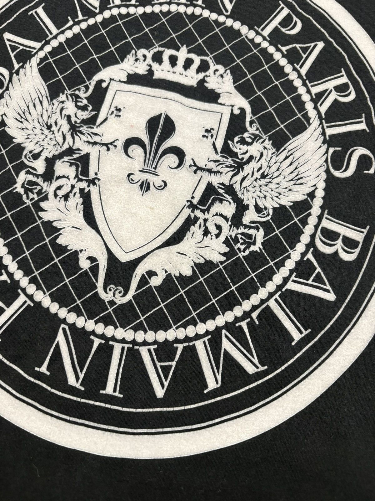 Balmain Balmain Paris Big Logo Crest Black T-Shirt Size US M / EU 48-50 / 2 - 9 Thumbnail
