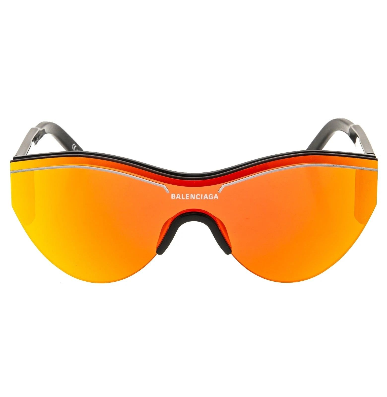 Balenciaga BALENCIAGA BB0004S SKI 0004 Black Orange Shield Mask Fashion Size ONE SIZE - 10 Thumbnail
