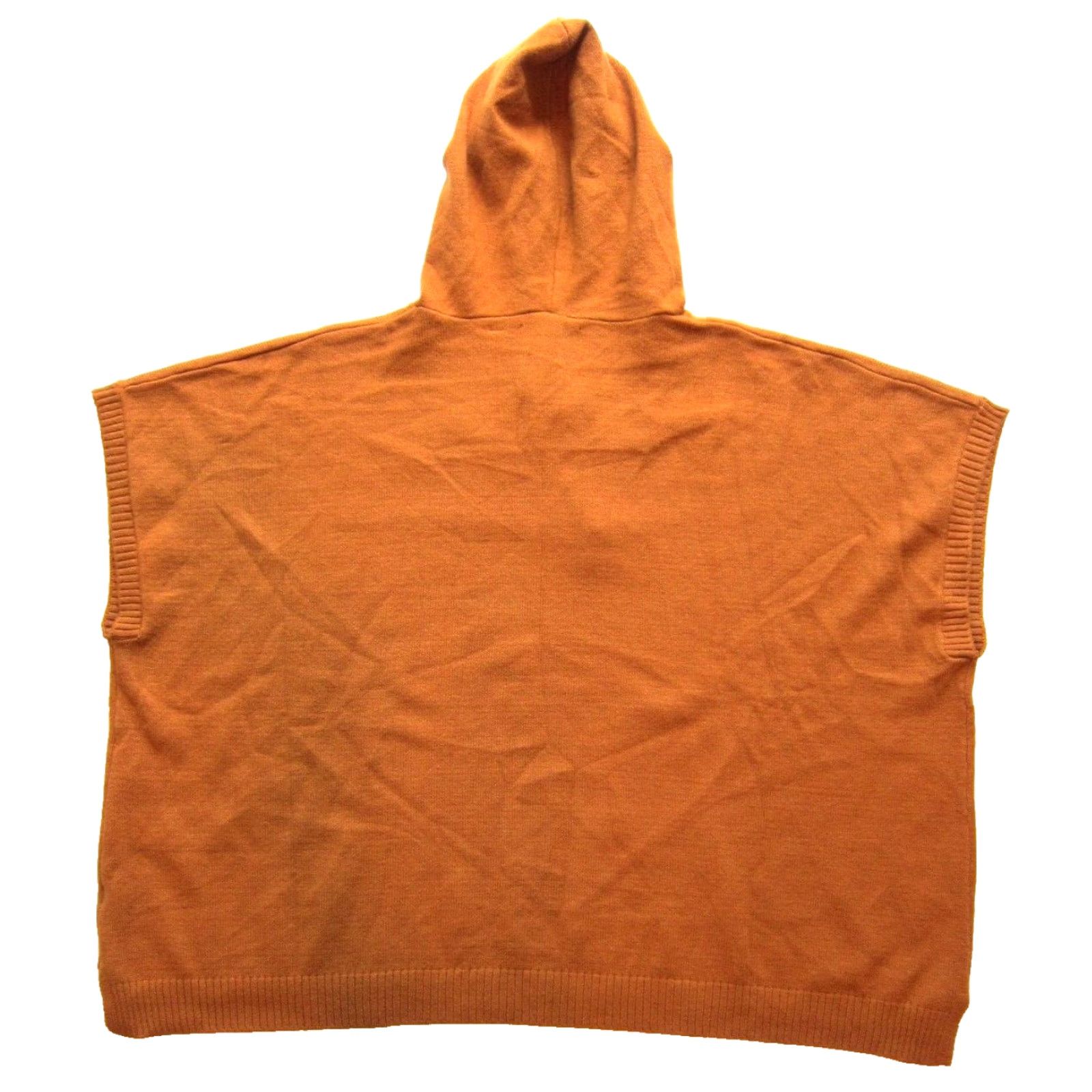 Vintage TAHARI Rust Orange Soft Cozy Stretch Sleeveless Hooded Sweater Women XL Shirt Women XL Orange Hooded Pullover Size XL / US 12-14 / IT 48-50 - 4 Thumbnail