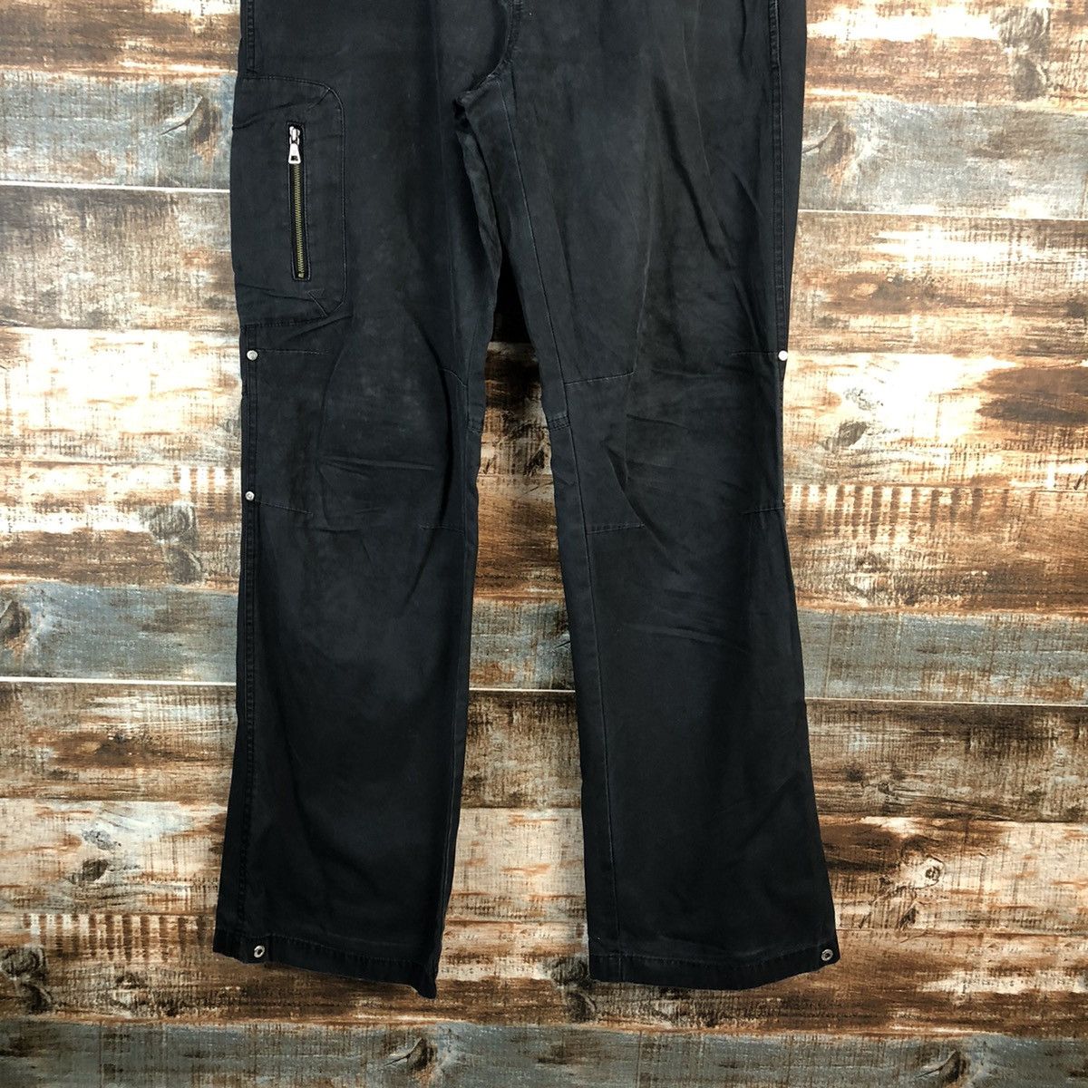 Japanese Brand Hum Black utility tactical Casual cargo Pants #A2389 Size US 31 - 3 Thumbnail