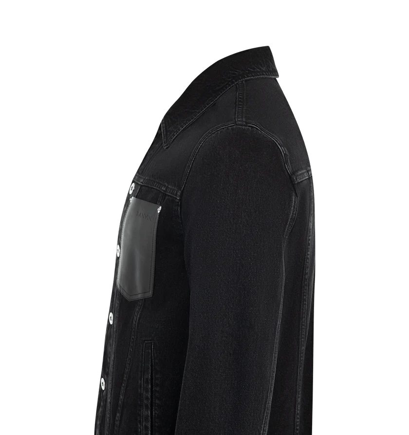 Lanvin o1h1sh11224 Regular Jacket Leather Detail in Black Size US S / EU 44-46 / 1 - 6 Thumbnail