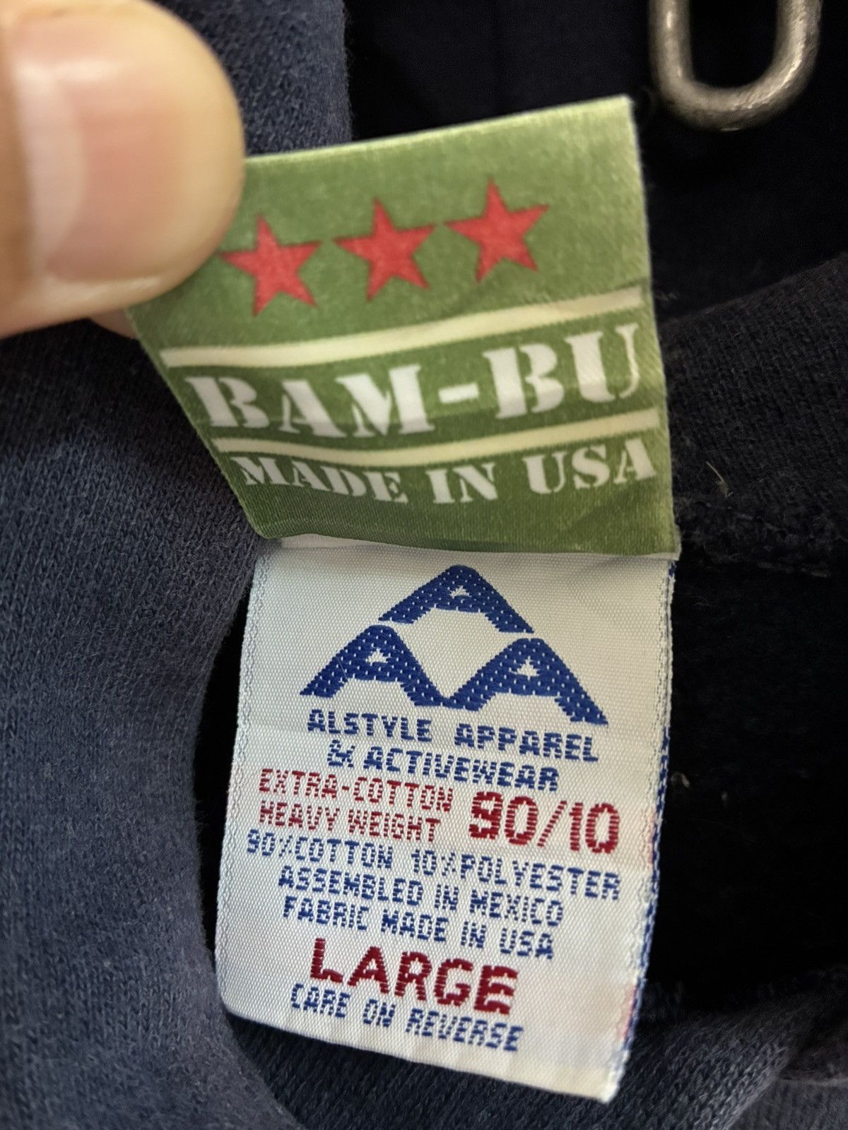 Vintage Vintage 90s Bam-Bu Streetwear skateboard hoodie Size US L / EU 52-54 / 3 - 8 Thumbnail