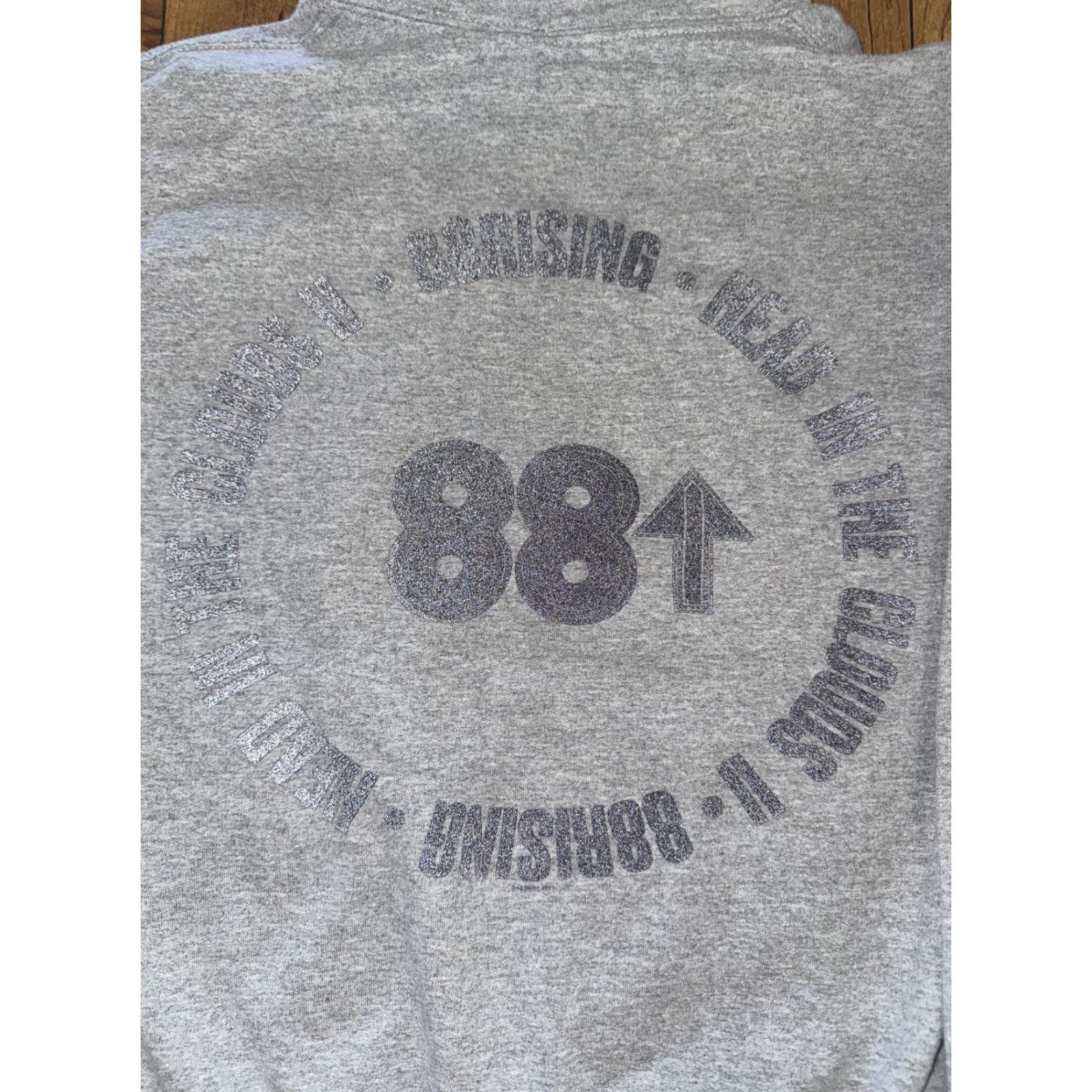Vintage 88 Rising Head In The Clouds Hoodie Mens Small Gray Pullover 19x24 Size US S / EU 44-46 / 1 - 6 Thumbnail