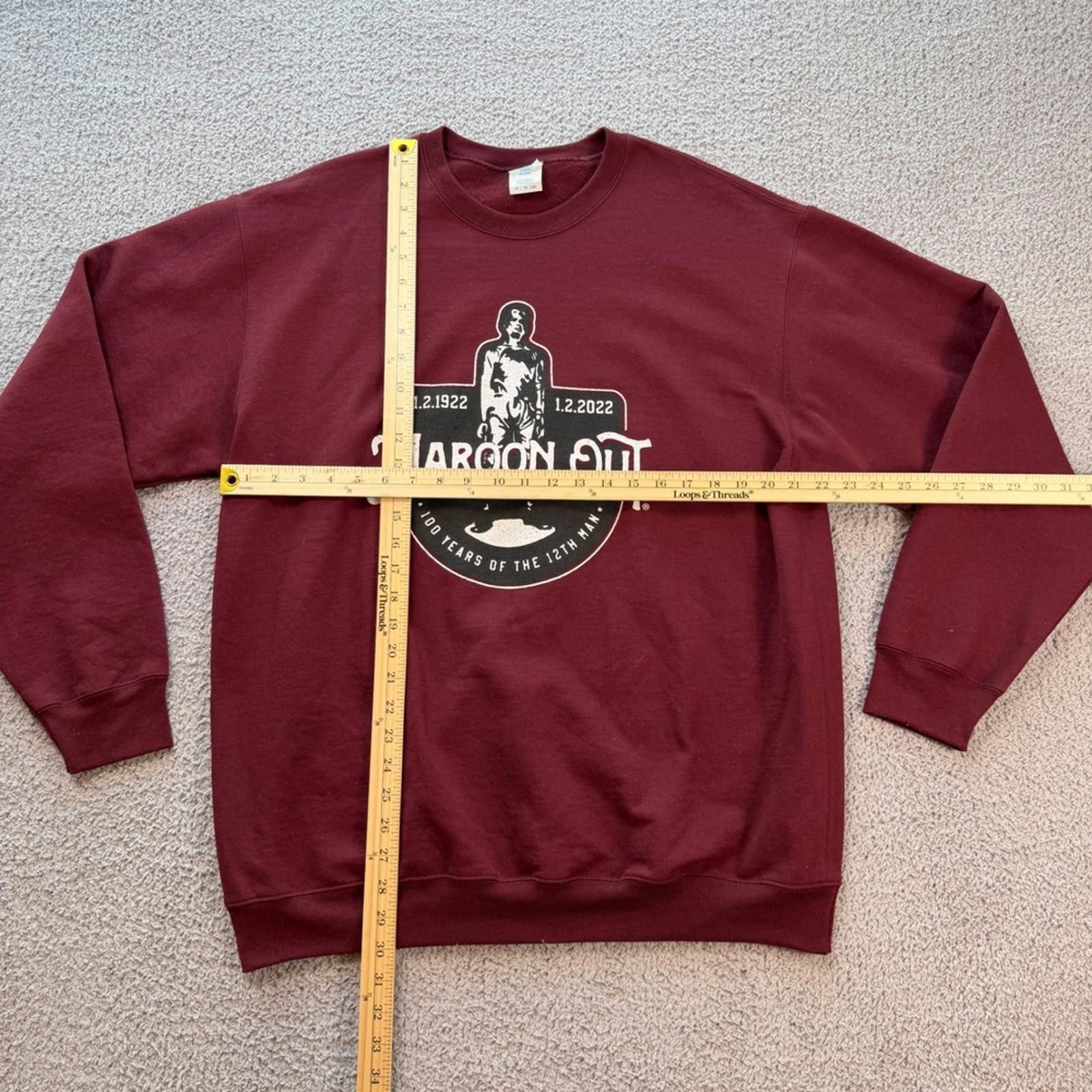 Other Texas A&M Aggies 12th Man Centennial Maroon Out Sweatshirt Size US XL / EU 56 / 4 - 3 Thumbnail