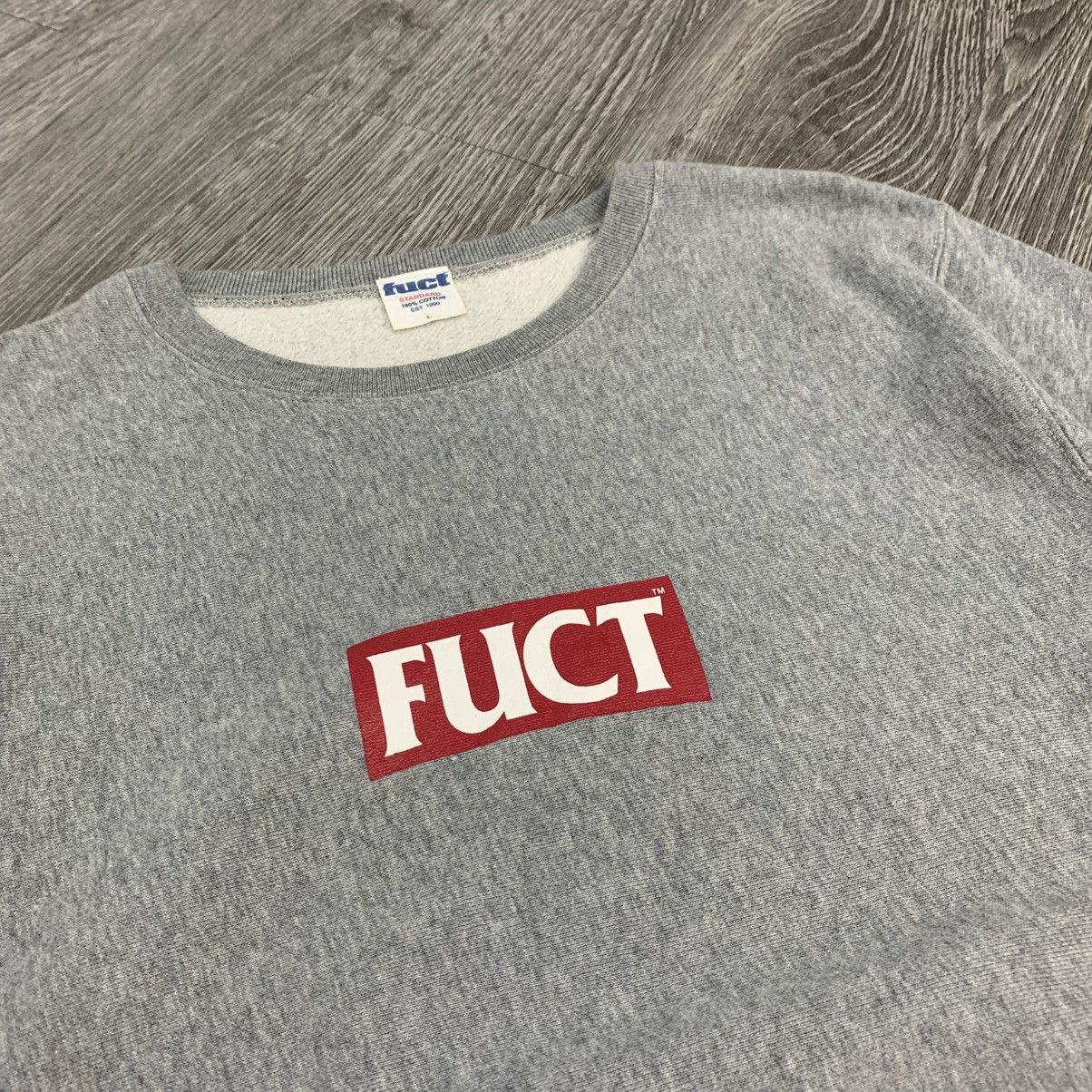 Vintage Vtg 90s Fuct Box Logo Sweetshirt Size US L / EU 52-54 / 3 - 3 Thumbnail
