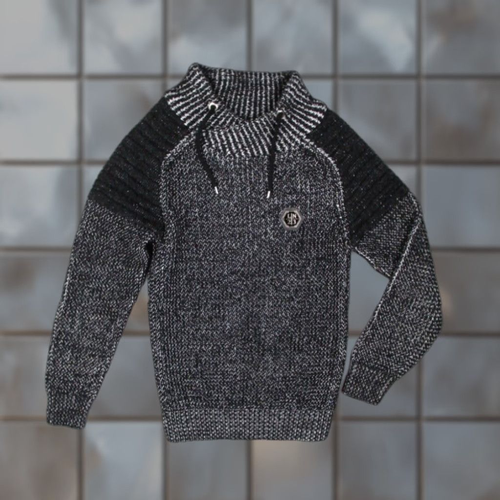 Leif Nelson Mens Small Black Cable Knit Pullover Sweater V Neck