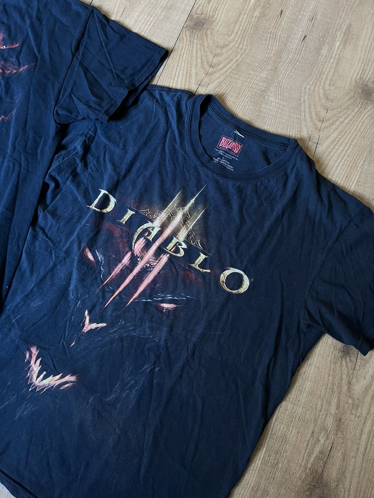 Playstation × Vintage 2012 Diablo 3 Gamer Promo T-shirt Blizzard Size US L / EU 52-54 / 3 - 2 Thumbnail