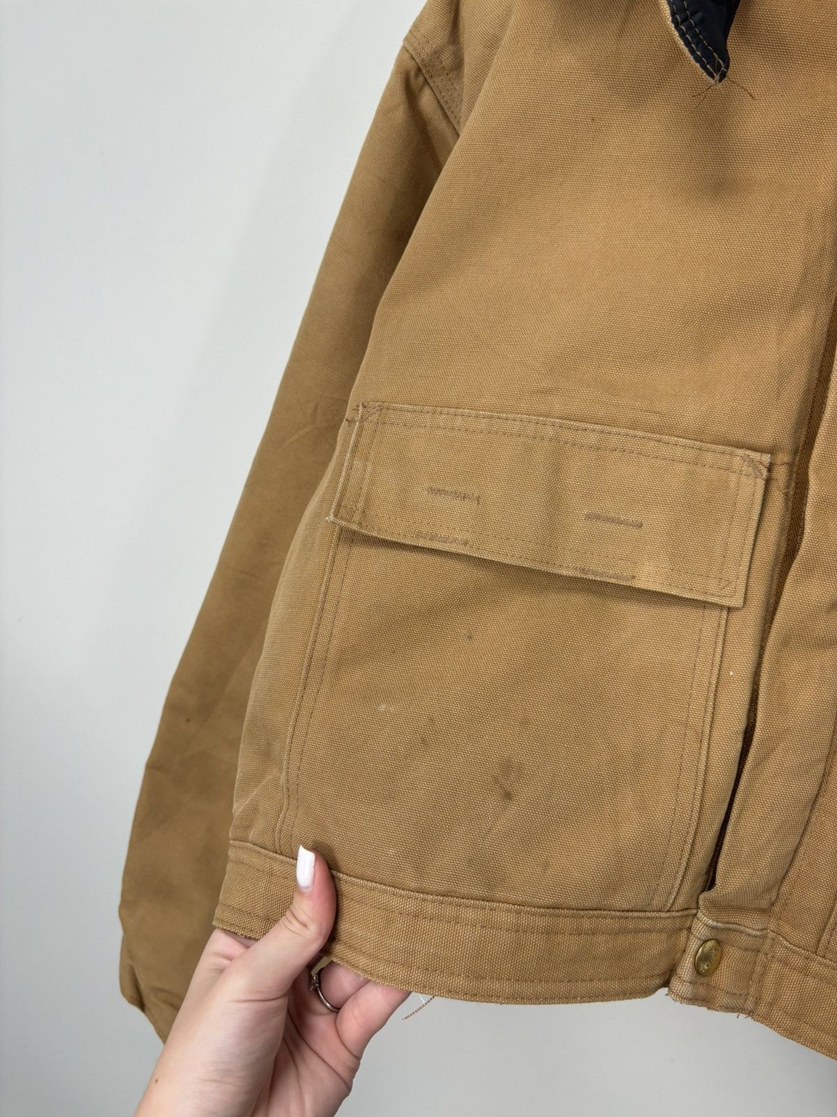 Carhartt Vintage 90s Carhartt USA Workwear Hooded Boxy Cropped Jacket Size US L / EU 52-54 / 3 - 7 Thumbnail