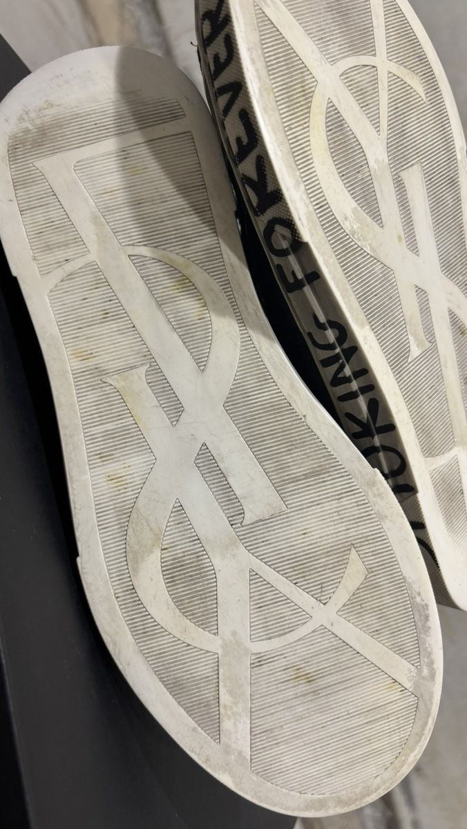 Saint Laurent Paris Saint Laurent Paris “Smoking Forever” High Top Sneaker Size US 5.5 / EU 38 - 20 Thumbnail
