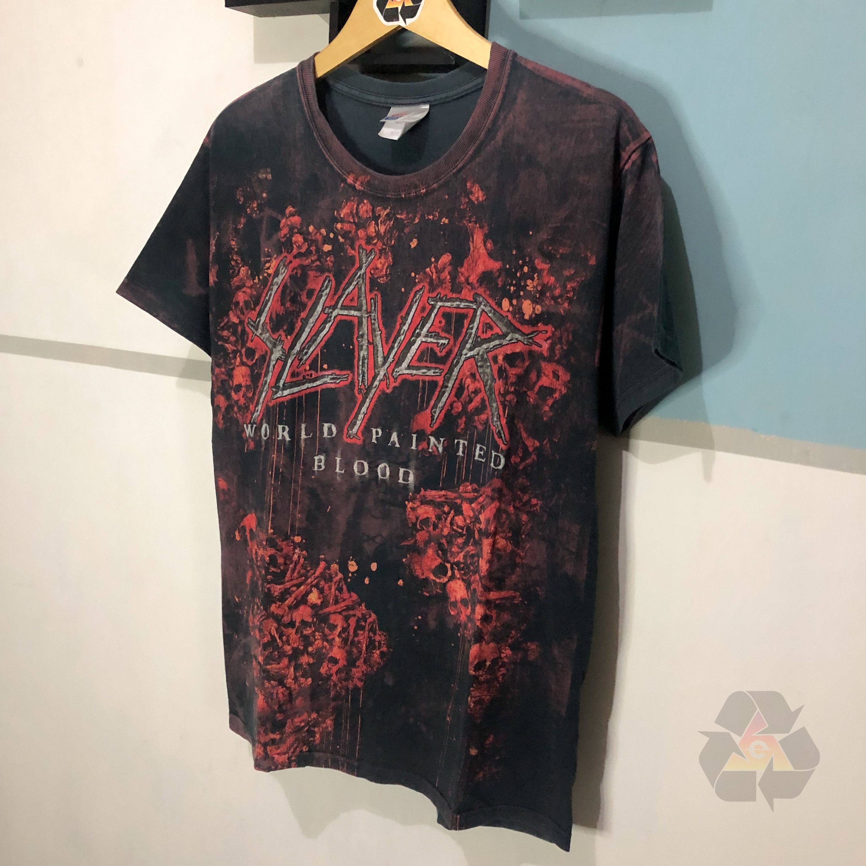 Band Tees RARE Vintage Slayer World Painted Blood Full Print AOP Size US M / EU 48-50 / 2 - 3 Thumbnail