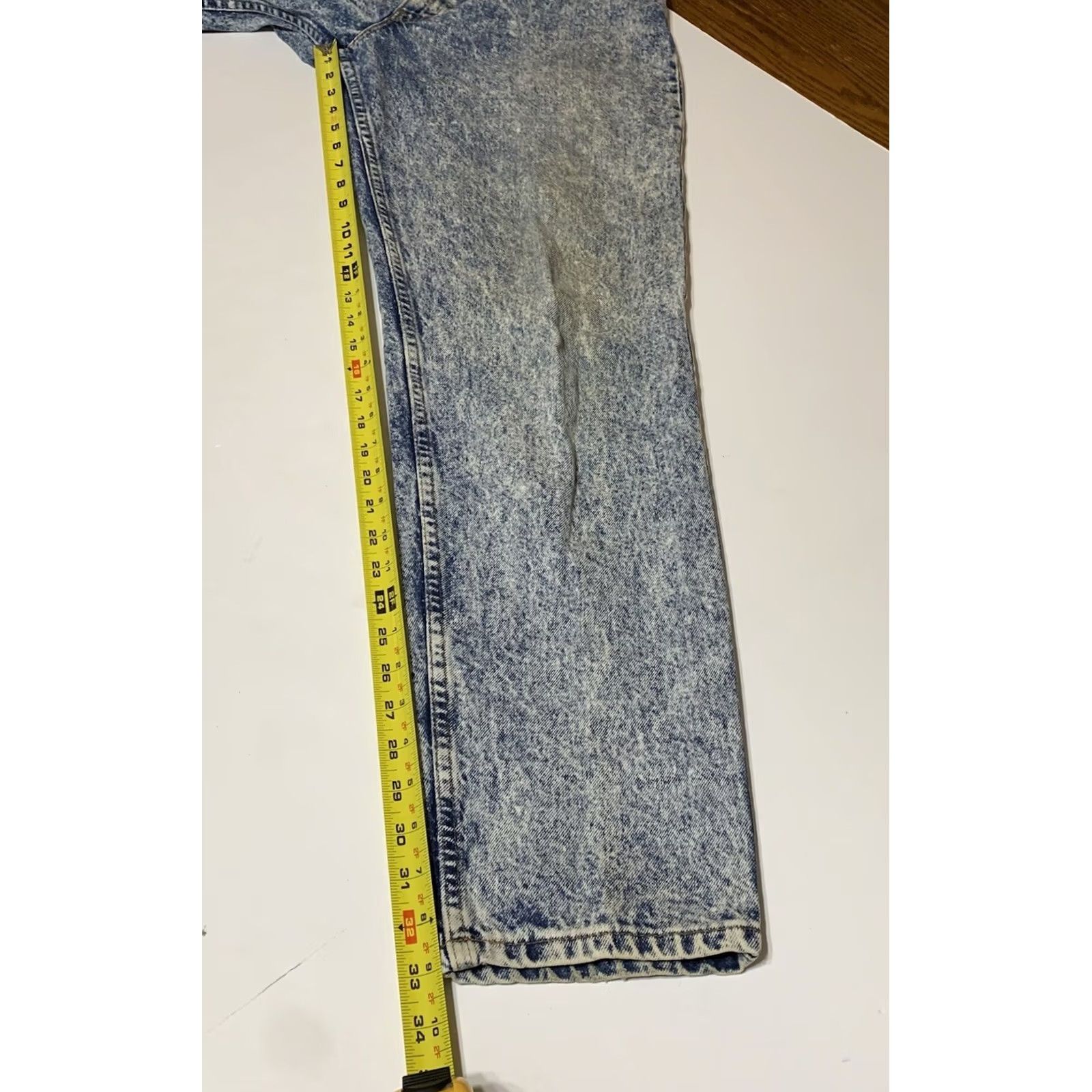 Levi's VINTAGE Levi's 550 Orange Tab Acid Wash Jeans 33x33 USA Made 1980s Denim Punk Mens Size US 33 - 6 Thumbnail