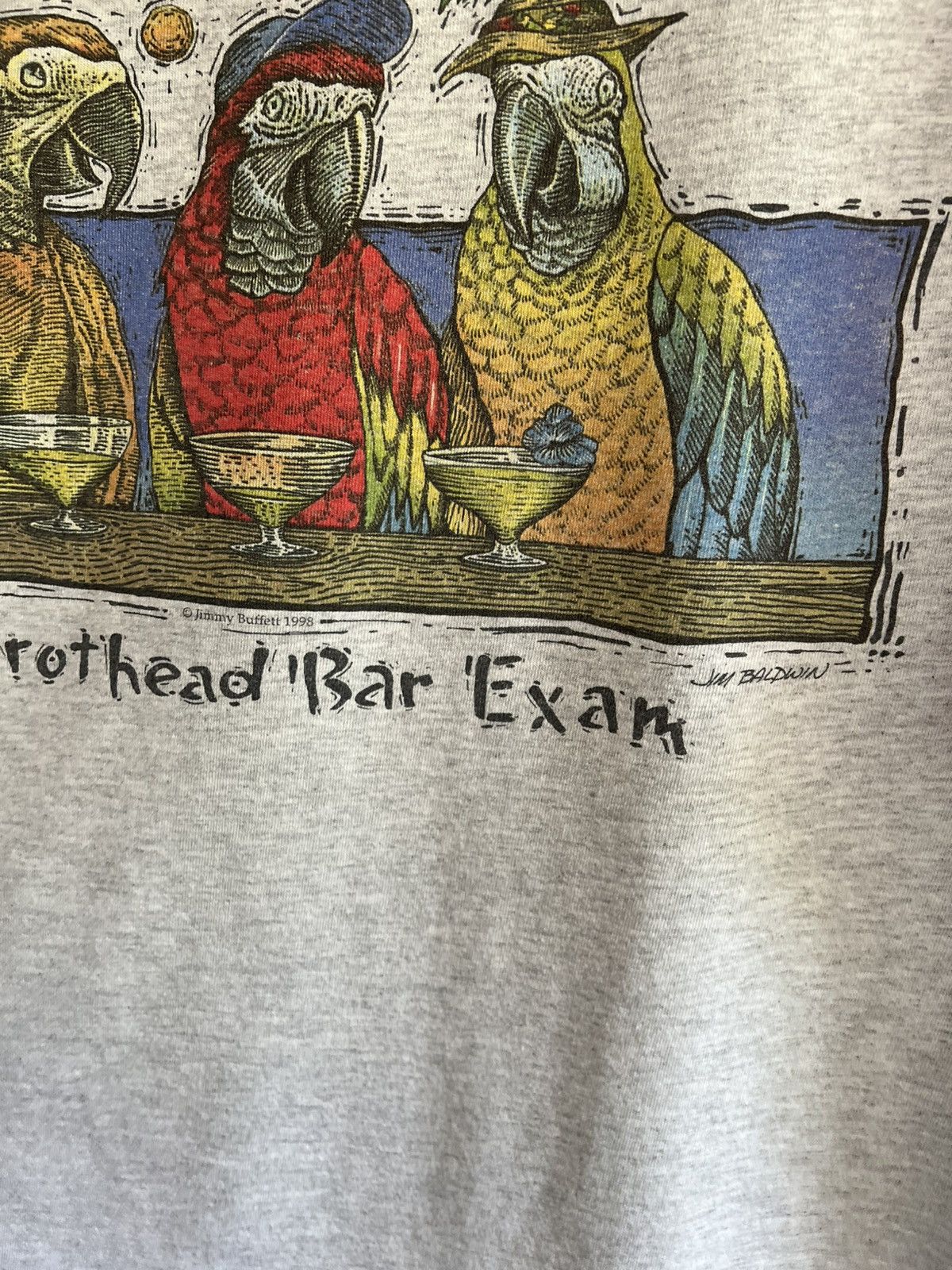 Band Tees 1998 Jimmy Buffett Parrothead Bar Exam Jim Baldwin Tee Size US L / EU 52-54 / 3 - 5 Thumbnail