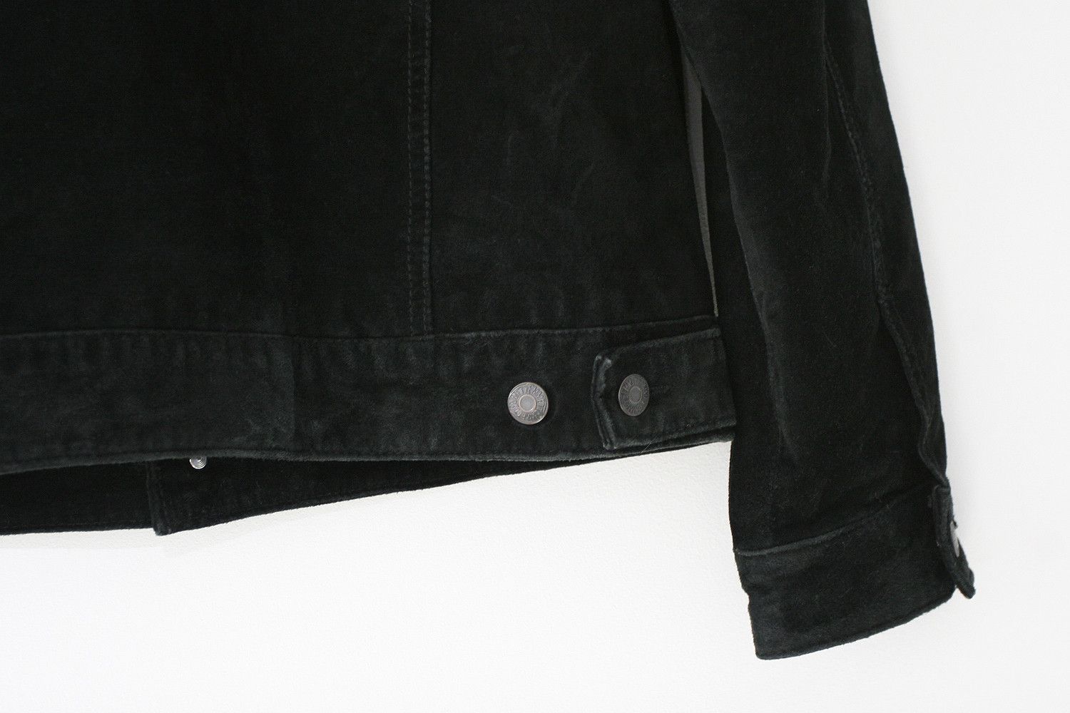 Emmett Emmett Black Suede Leather Genuine Trucker Jacket type 3 Size US XL / EU 56 / 4 - 5 Thumbnail