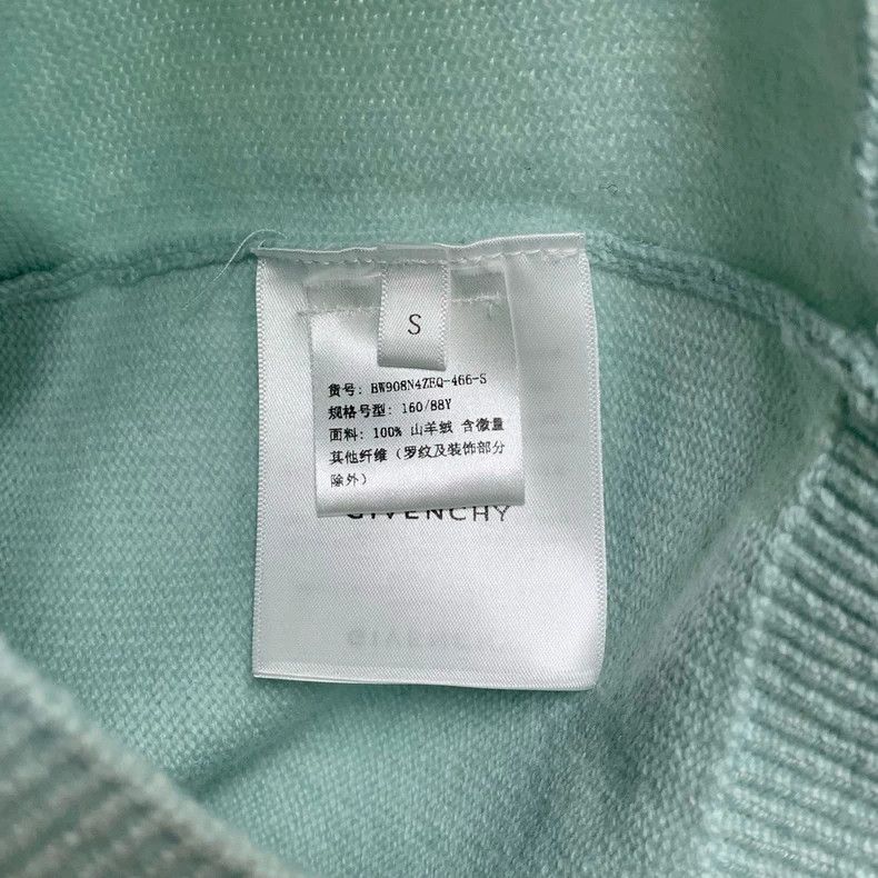 Givenchy Givenchy Mint Green Cashmere Sweatshirt 2506-Nextarrow Size US S / EU 44-46 / 1 - 8 Thumbnail