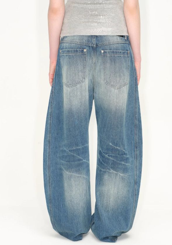 Japanese Brand American retro men's baggy lightning cutaway jeans Size US 32 / EU 48 - 3 Thumbnail