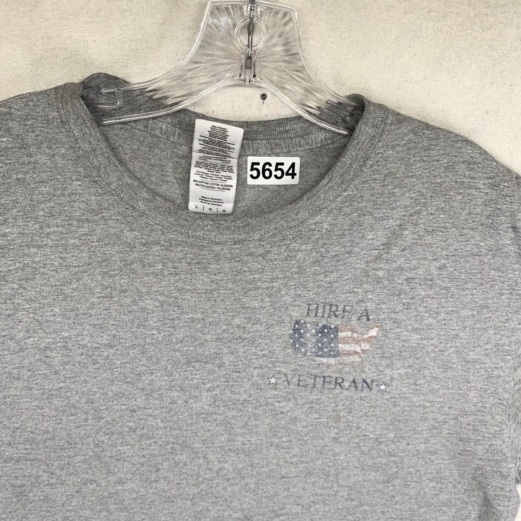 Gildan Gildan Shirt Mens L Gray Veterans Resources USA Military Plaid T-Shirt Size US L / EU 52-54 / 3 - 5 Thumbnail