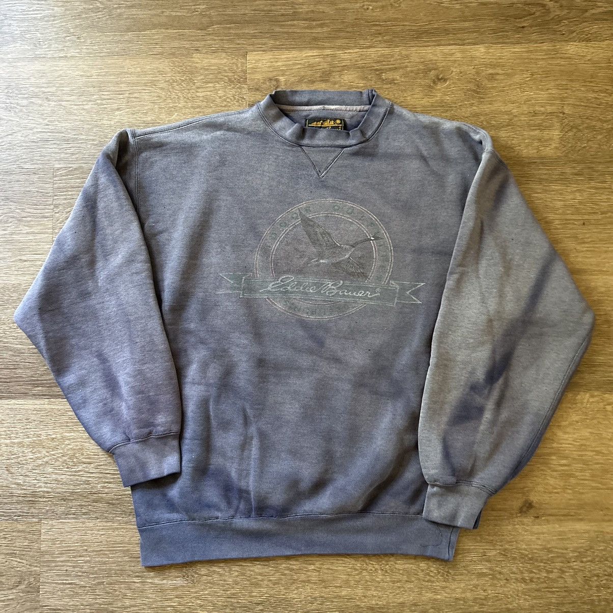 Eddie Bauer × Vintage Faded Vintage Eddie Bauer Crew Neck Size US L / EU 52-54 / 3 - 1 Thumbnail