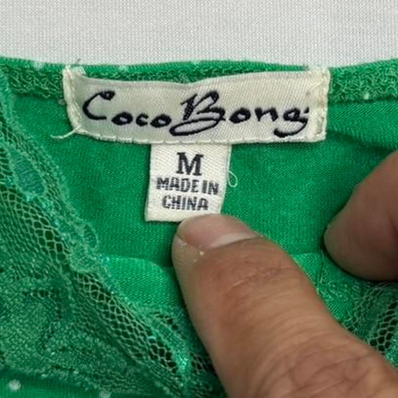 Other Coco Bong Polka Dot Green White Lace Cami Full Length size M Size M / US 6-8 / IT 42-44 - 5 Thumbnail