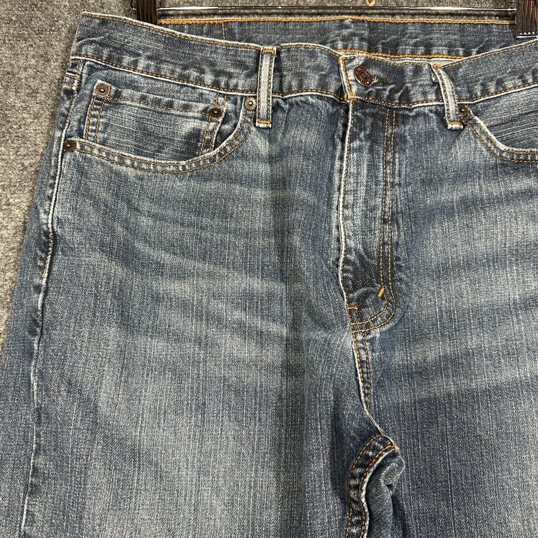 Levi's Levi's 505 Jeans Mens 36 Regular Cotton Denim Straight 5-Pocket Logo Blue Jeans Modern Classic Mens Size US 36 / EU 52 - 4 Thumbnail