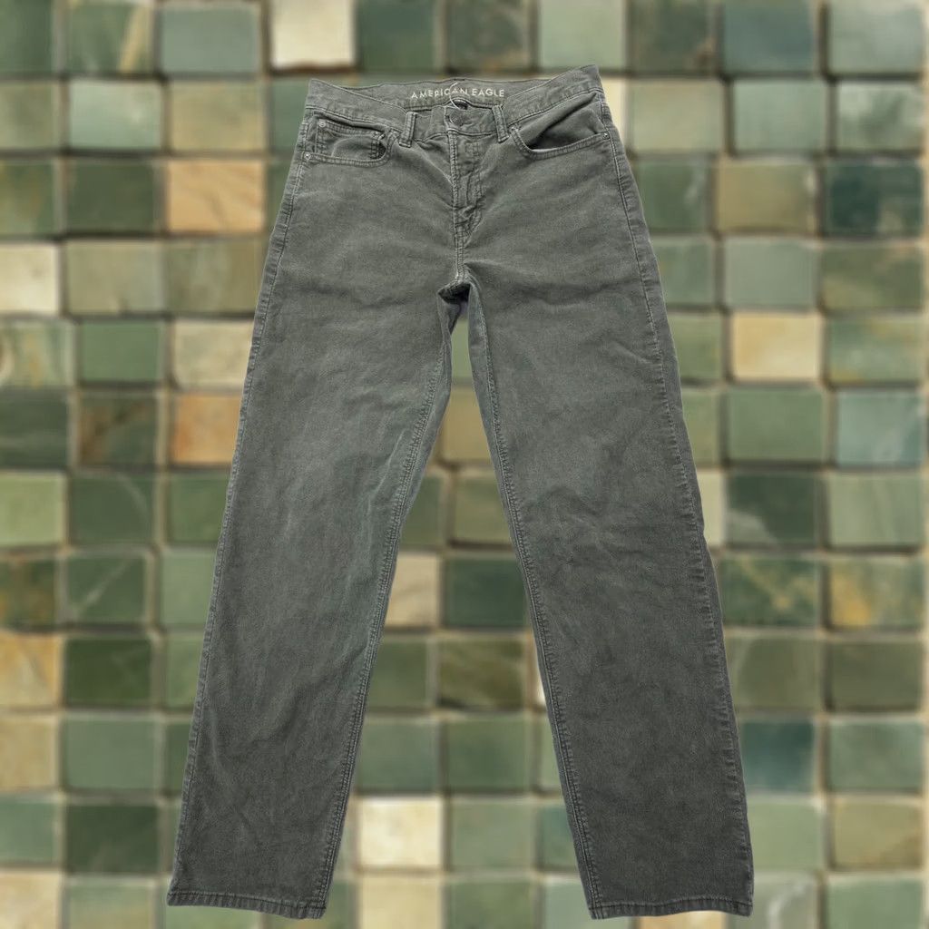 American Eagle Outfitters American Eagle Corduroy Jeans Womens Size 6 Green Cotton Stretch 90s Size 28" / US 6 / IT 42 - 1 Thumbnail