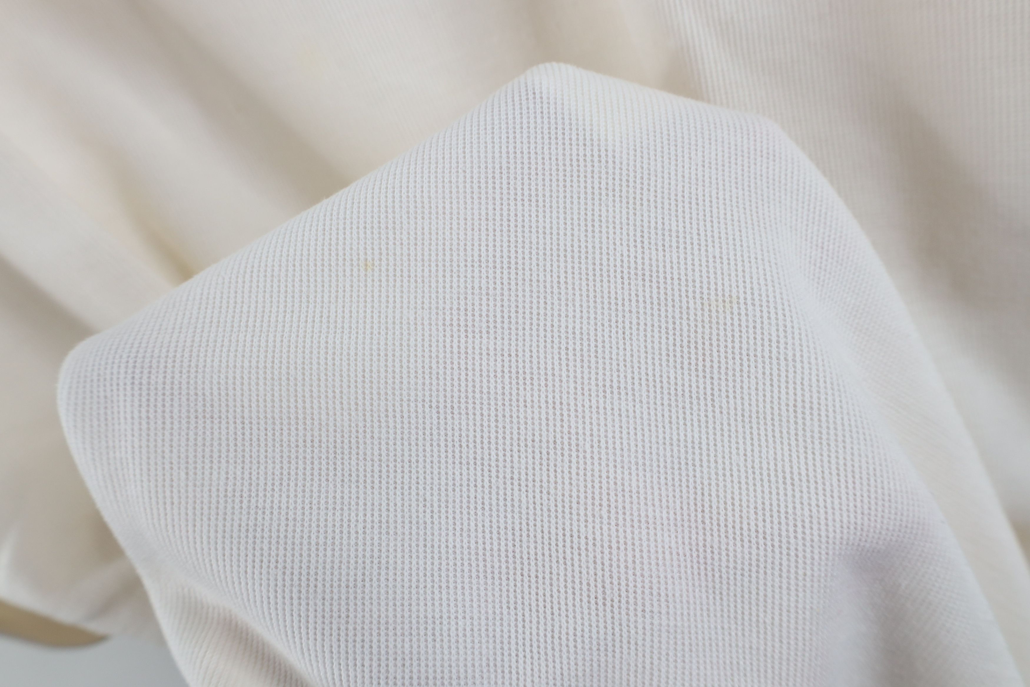 Express × Vintage Vintage 90s Express Baggy Thermal Waffle Knit T-Shirt Cream Size L / US 10 / IT 46 - 6 Thumbnail
