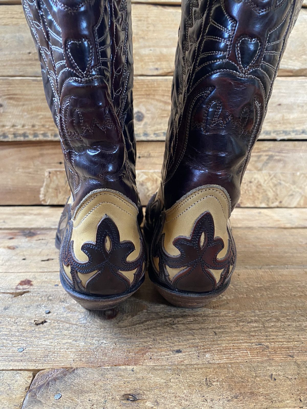 Cowboy Equipment Sendra western riding cowboy floral boots sz 42 Size US 8.5 / EU 41-42 - 11 Thumbnail