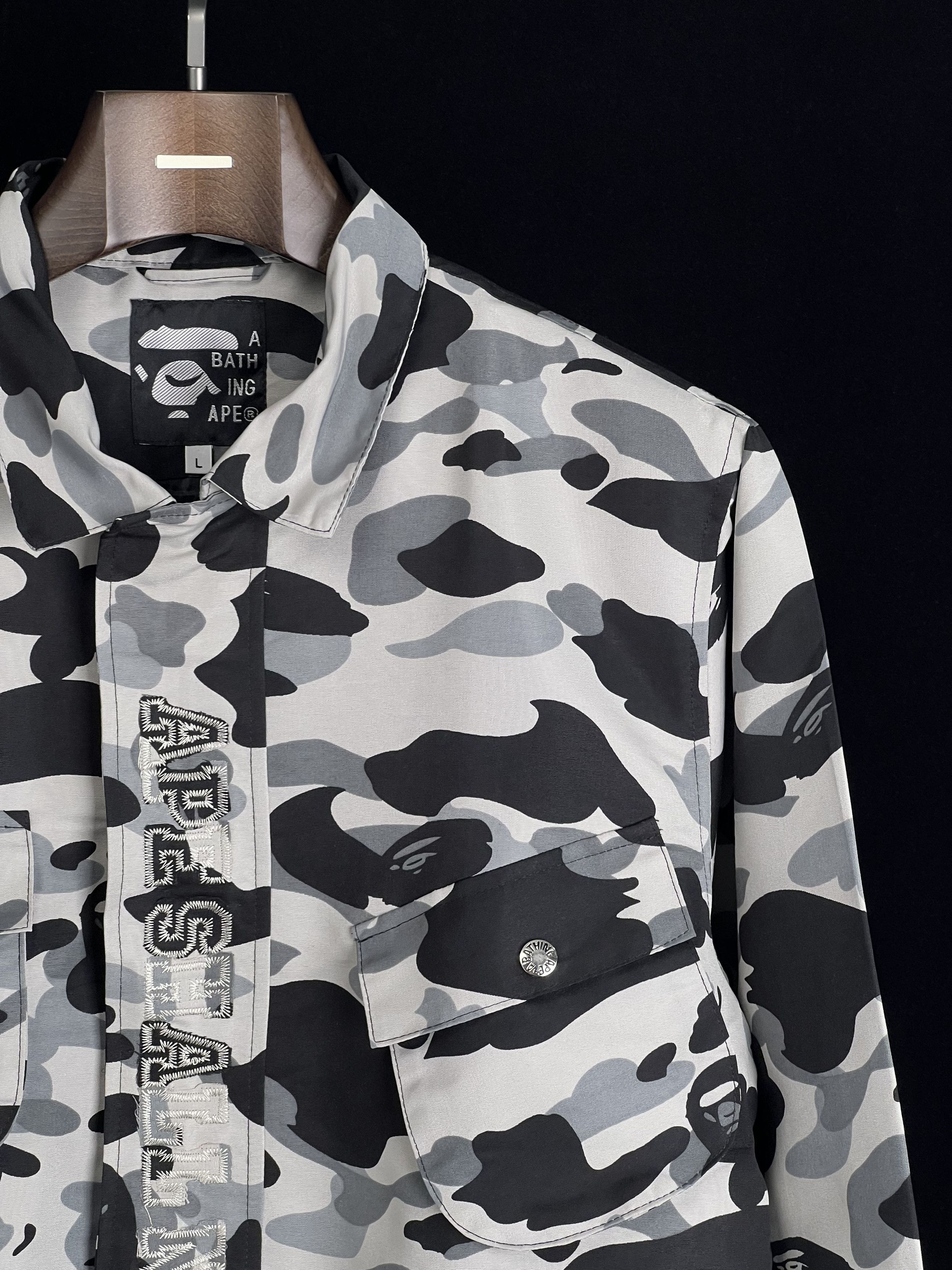 Bape RARE*Gradation Camo Military Shirt Jacket Black L Size US M / EU 48-50 / 2 - 2 Thumbnail