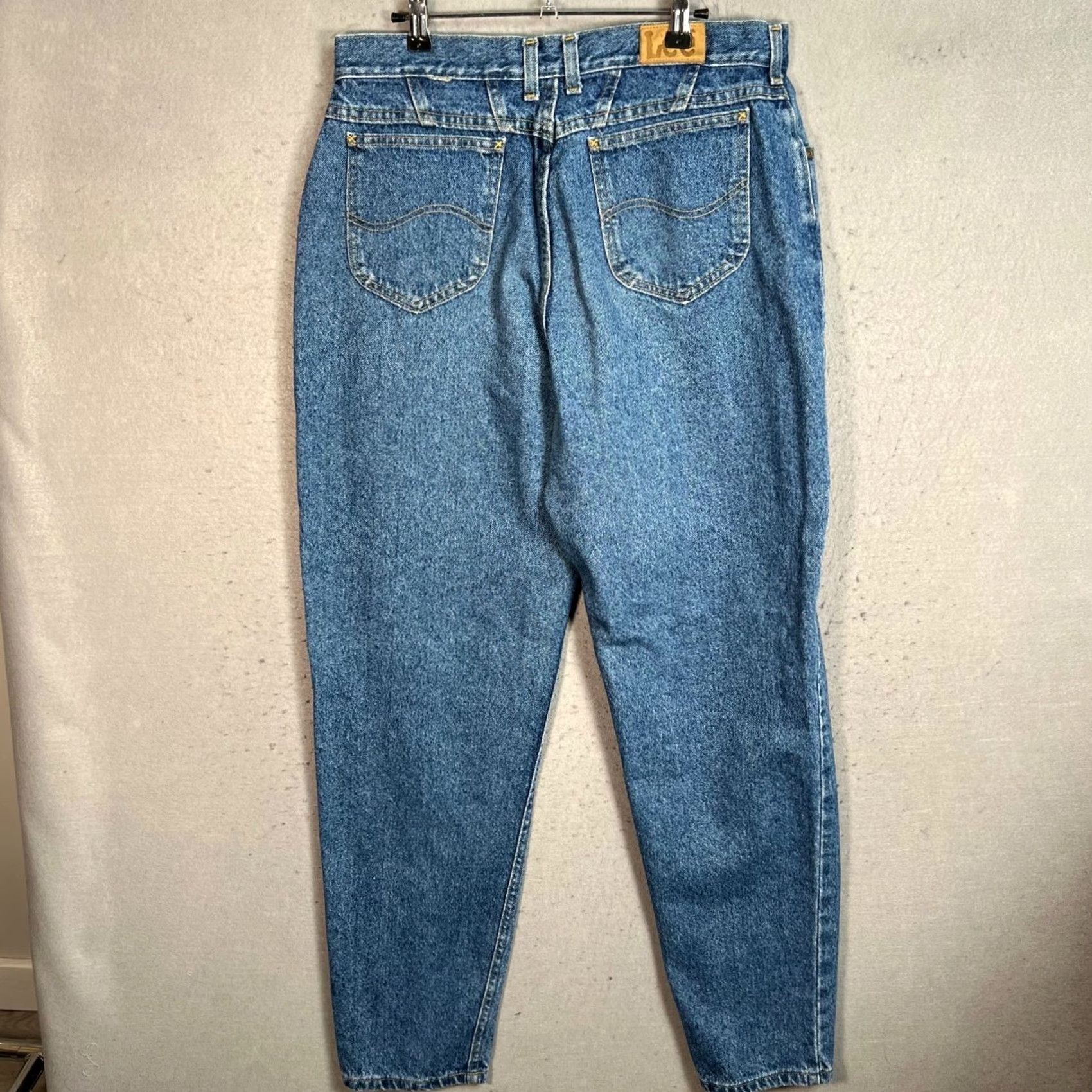 Lee VINTAGE Lee Womens 18 Long High-Waisted Tapered Jeans Blue Denim USA Jeans Womens Size 40" / US 18 - 2 Thumbnail