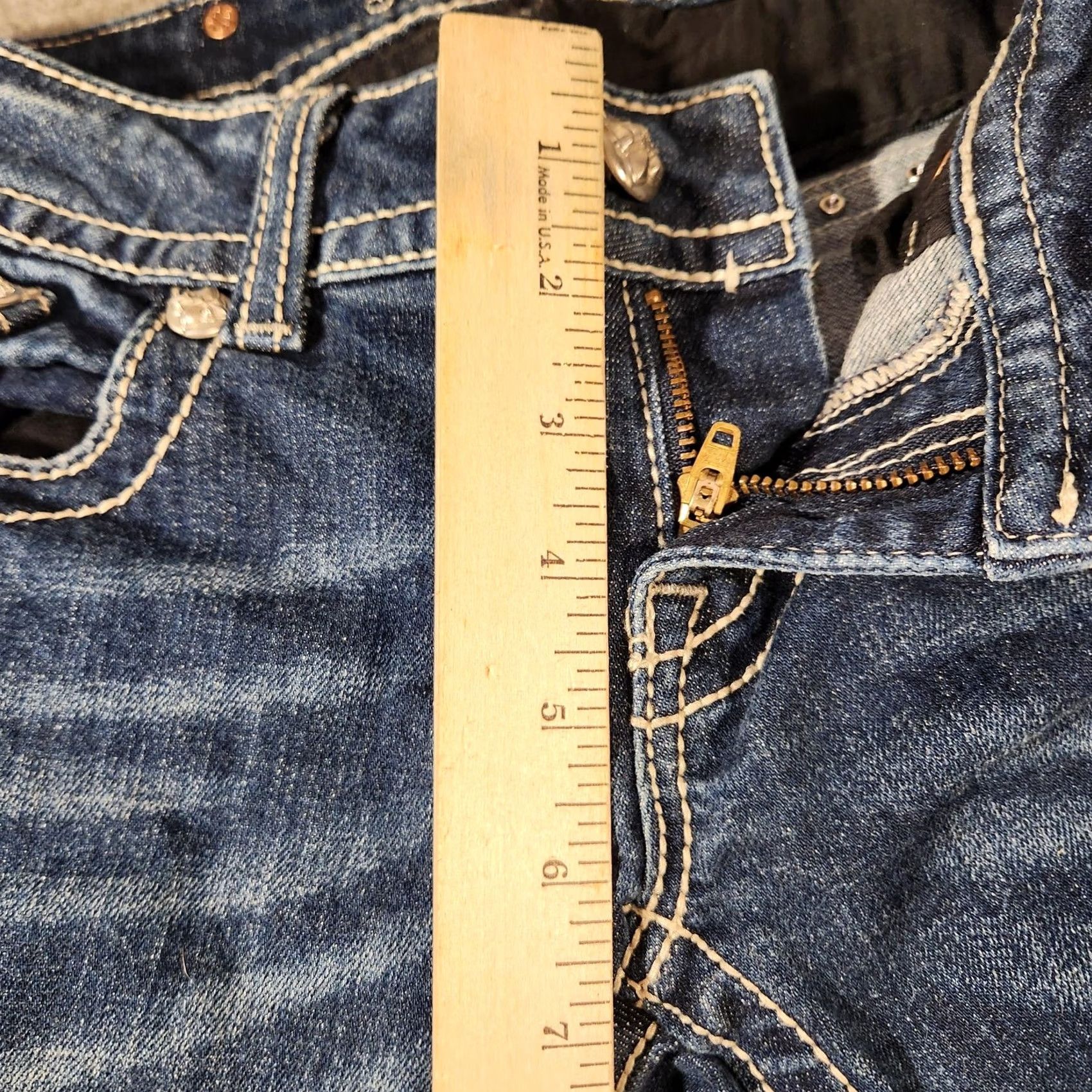 Miss Me VINTAGE Miss Me Jeans Womens 25 Blue Bootcut Low Rise Denim (Y2K Retro) Womens Boys Girls Mens Size 42" / US 20 - 6 Thumbnail