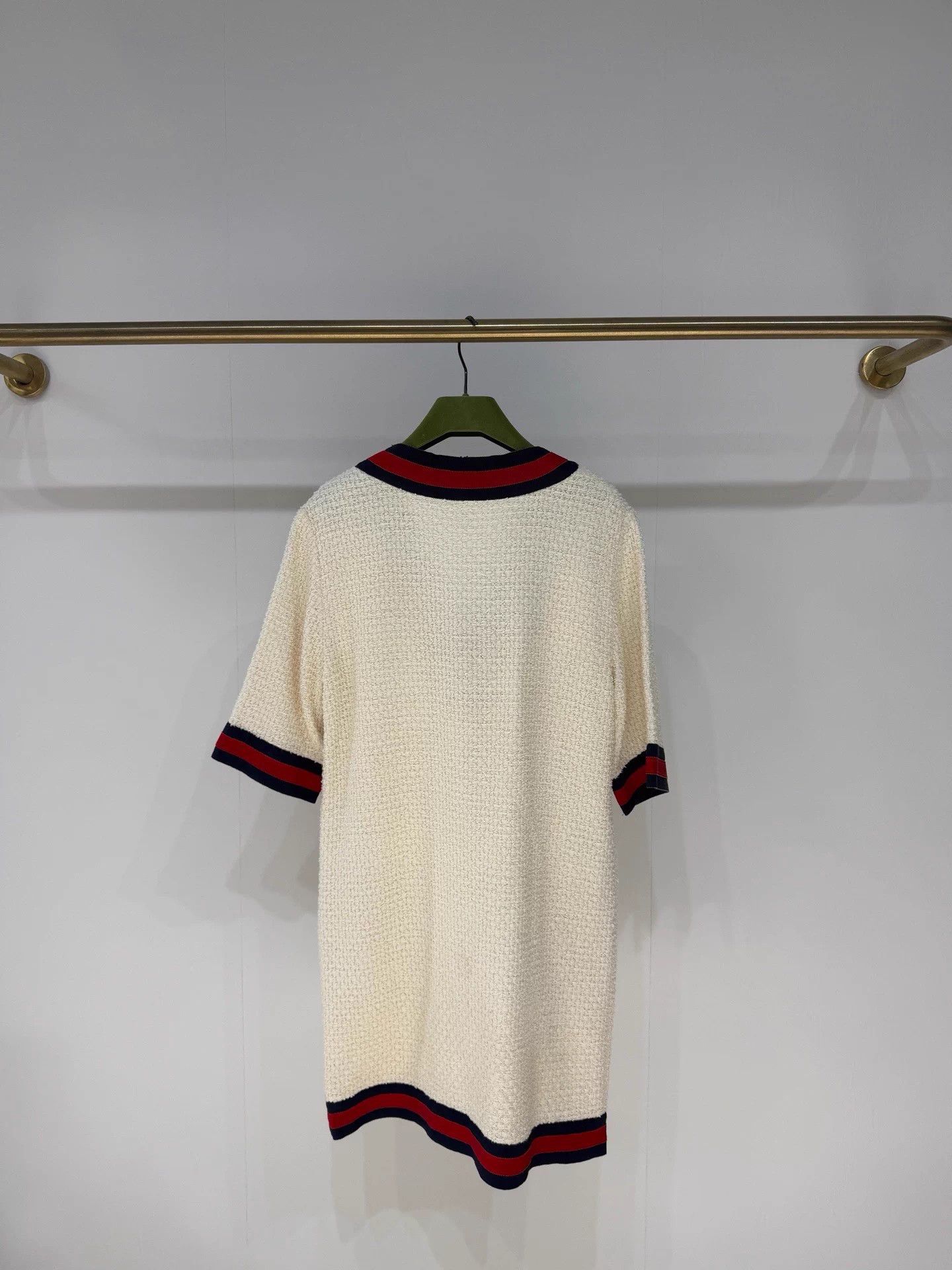 Gucci Gucci Classic V-neck Red White Block Dress 38 Size S / US 4 / IT 40 - 5 Thumbnail