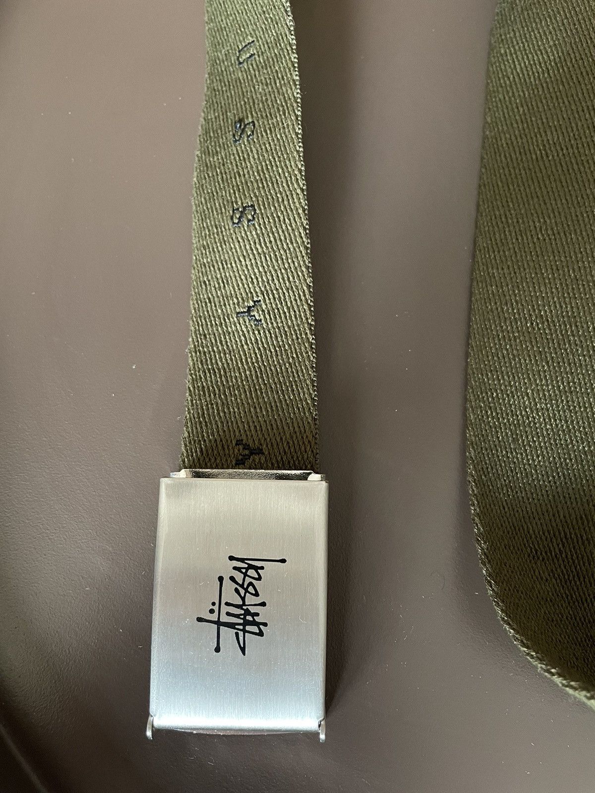 Japanese Brand × Stussy Stussy letter monogram khaki logo print belt Japanese style Size ONE SIZE - 3 Thumbnail