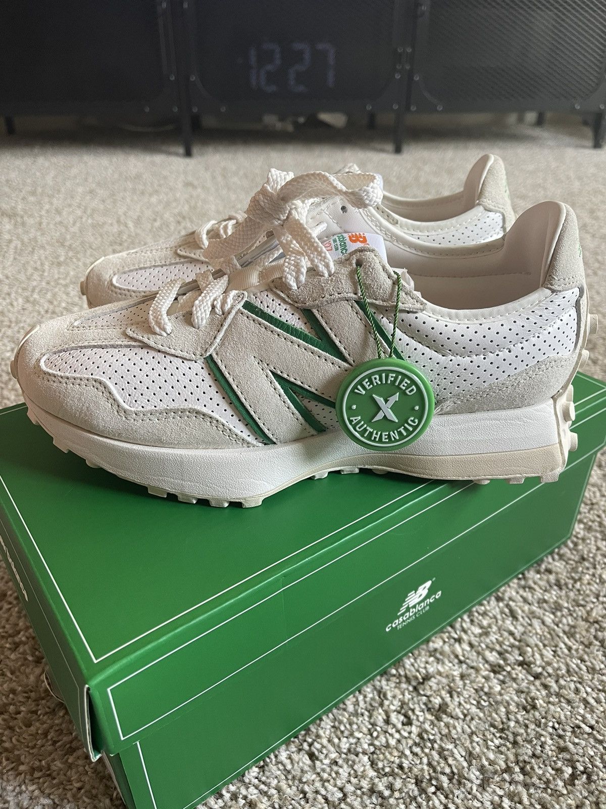 image of Casablanca x New Balance Casabanca 327 Shoes in White, Women's