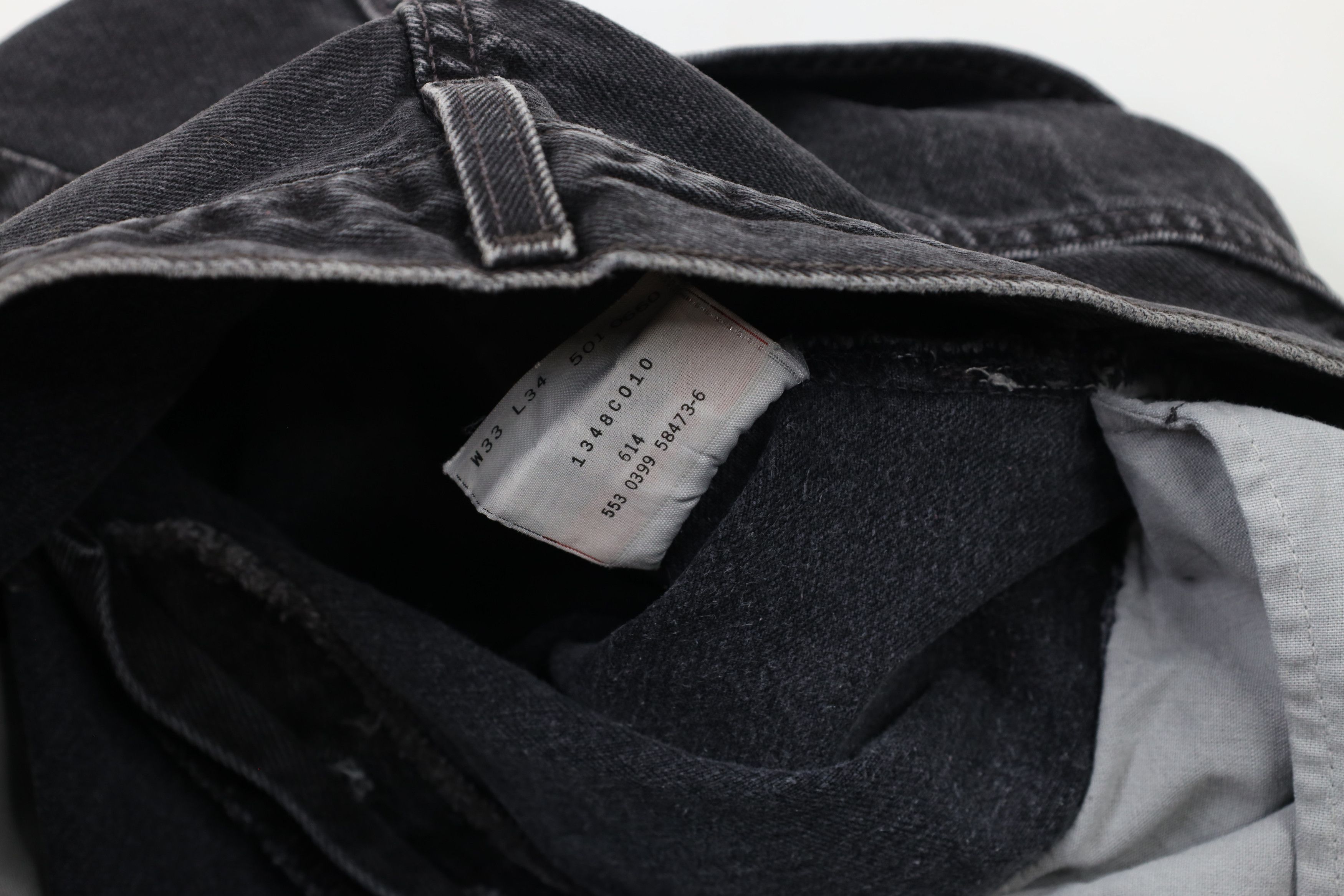 Levi's × Vintage Vintage 90s Levis 501xx Fit Button Fly Jeans Black USA Size US 32 / EU 48 - 9 Thumbnail