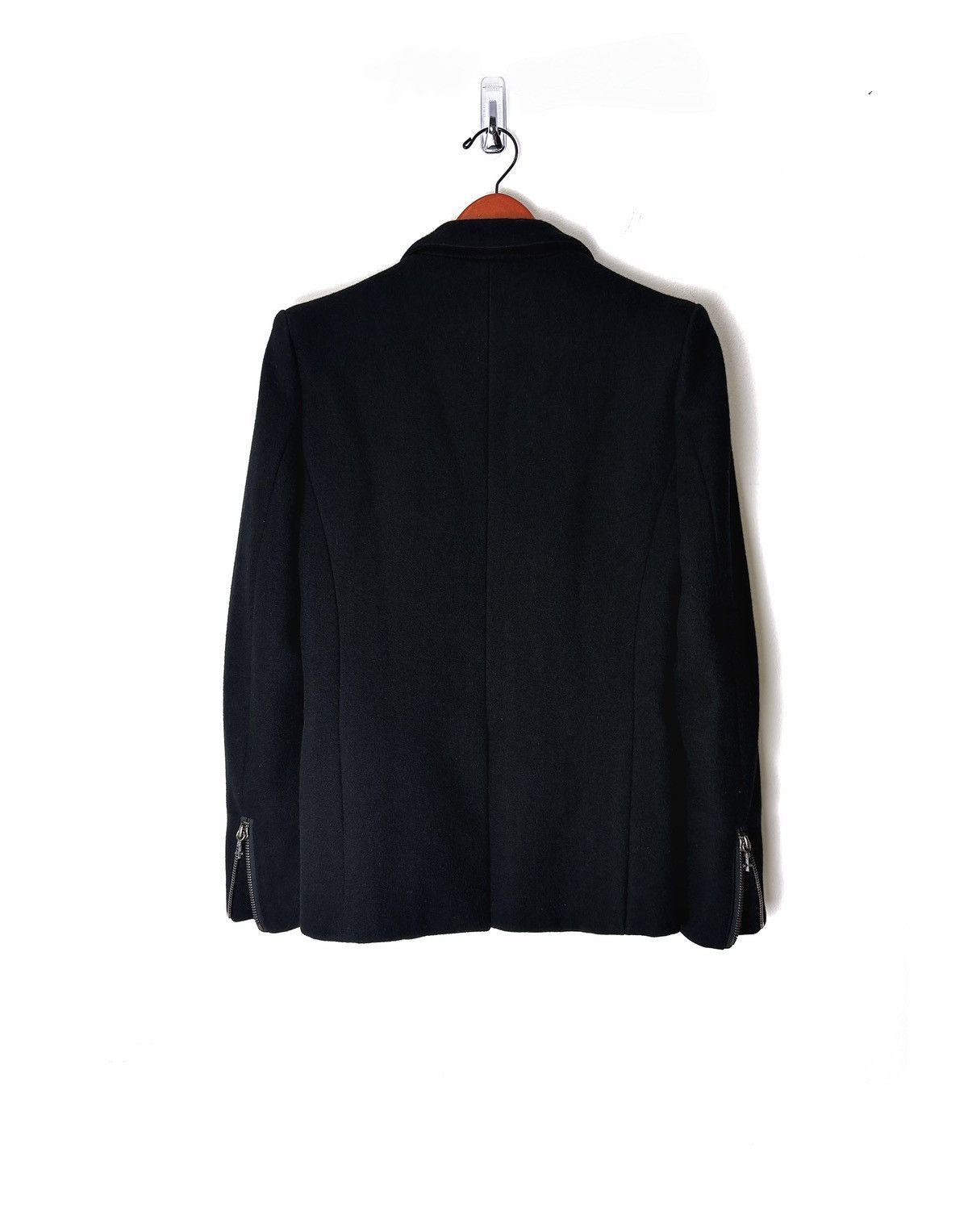 EYEFUNNY Eyefunny .925 Silver Black Wool Blazer Jacket Size US S / EU 44-46 / 1 - 2 Thumbnail