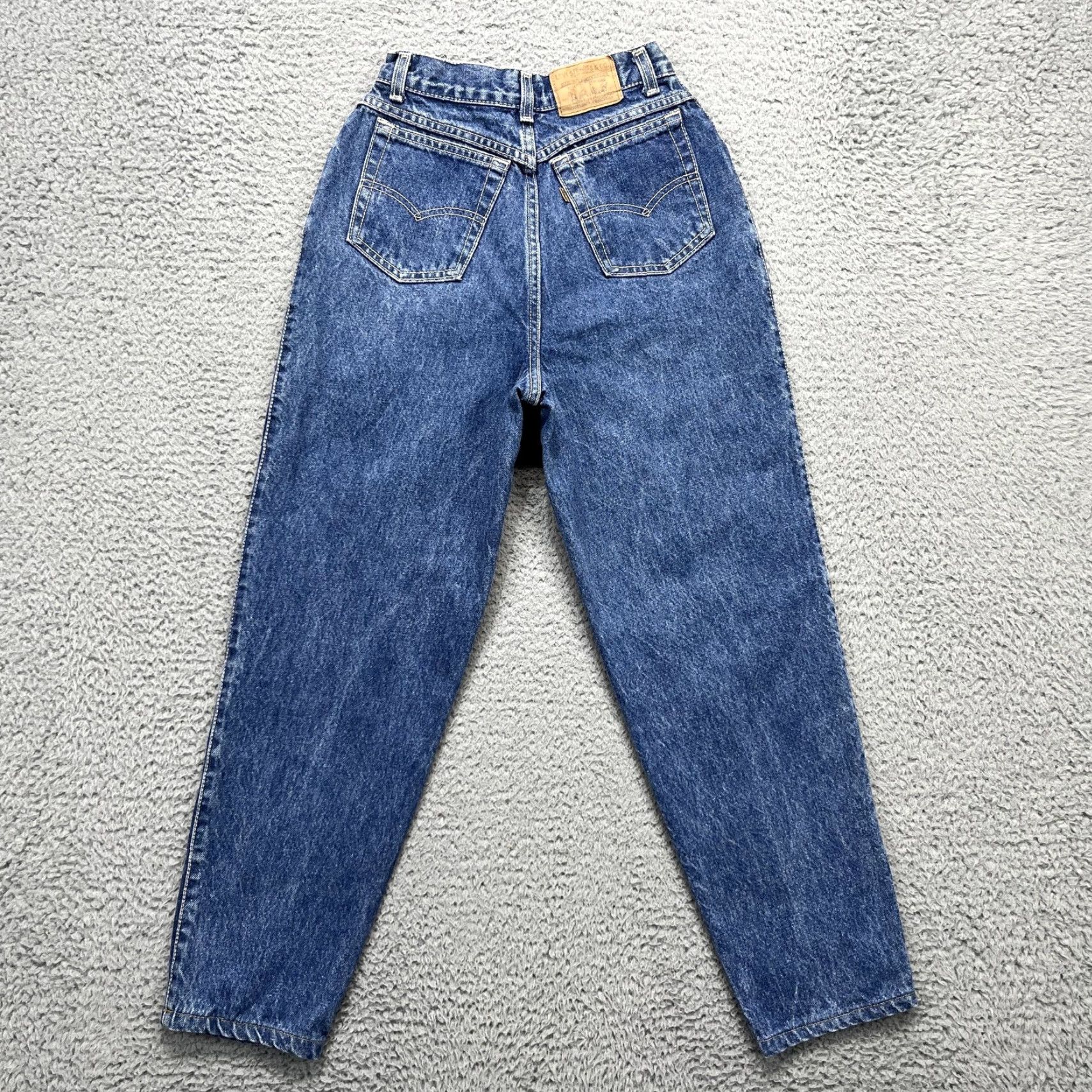 VINTAGE Levi's Mom Jeans Womens 24Wx27L Faded Wash Denim Cowgirl High Waist USA 90s