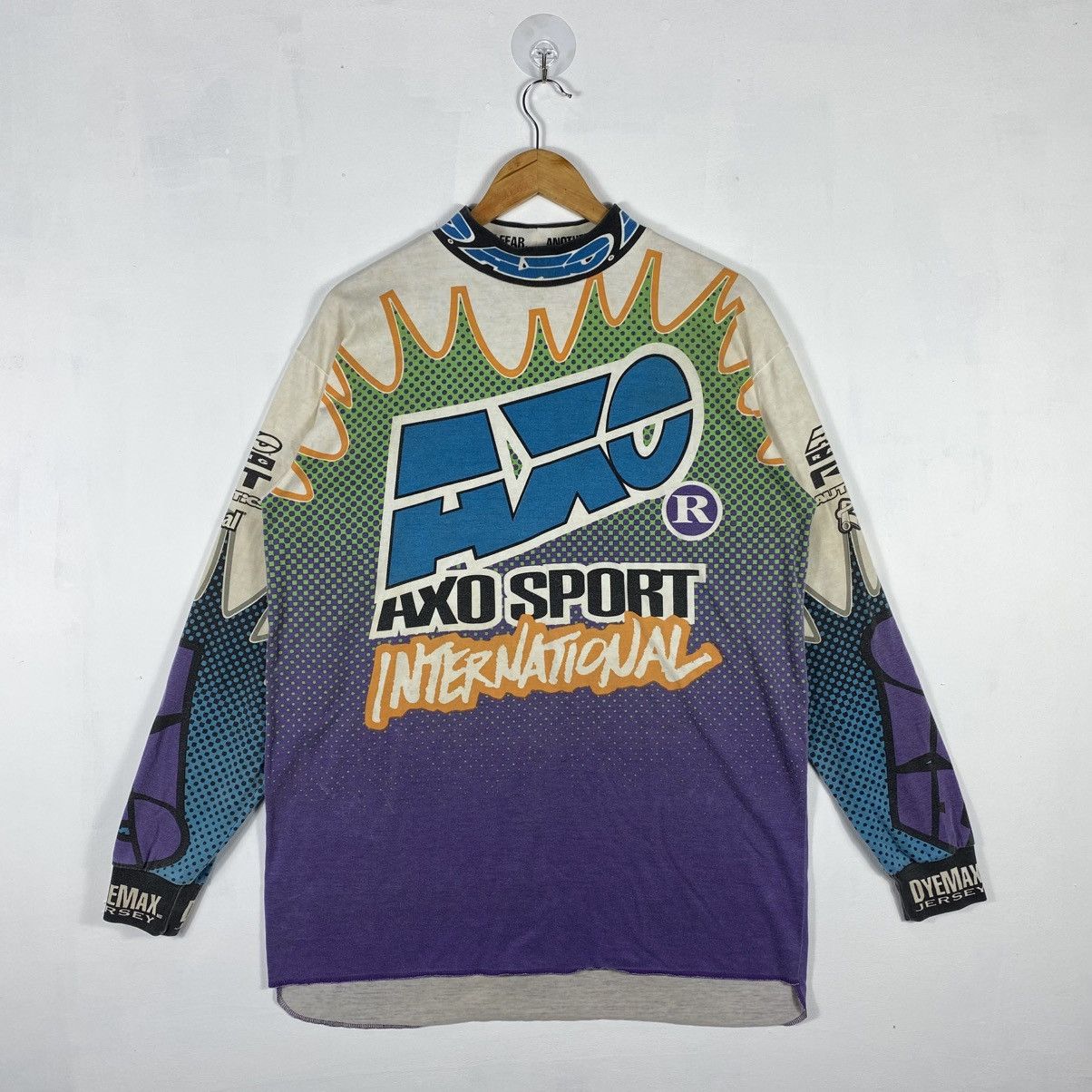 Vintage Vintage 90's AXO SPORT INTERNATIONAL Long Sleeve Jersey Size US L / EU 52-54 / 3 - 2 Thumbnail